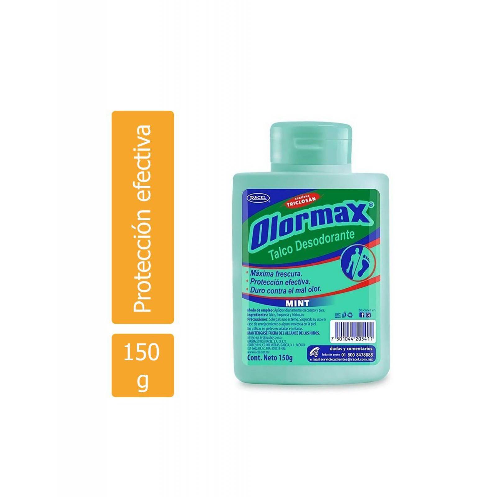 Olormax Talco Desodorante Frasco Con 150 g 