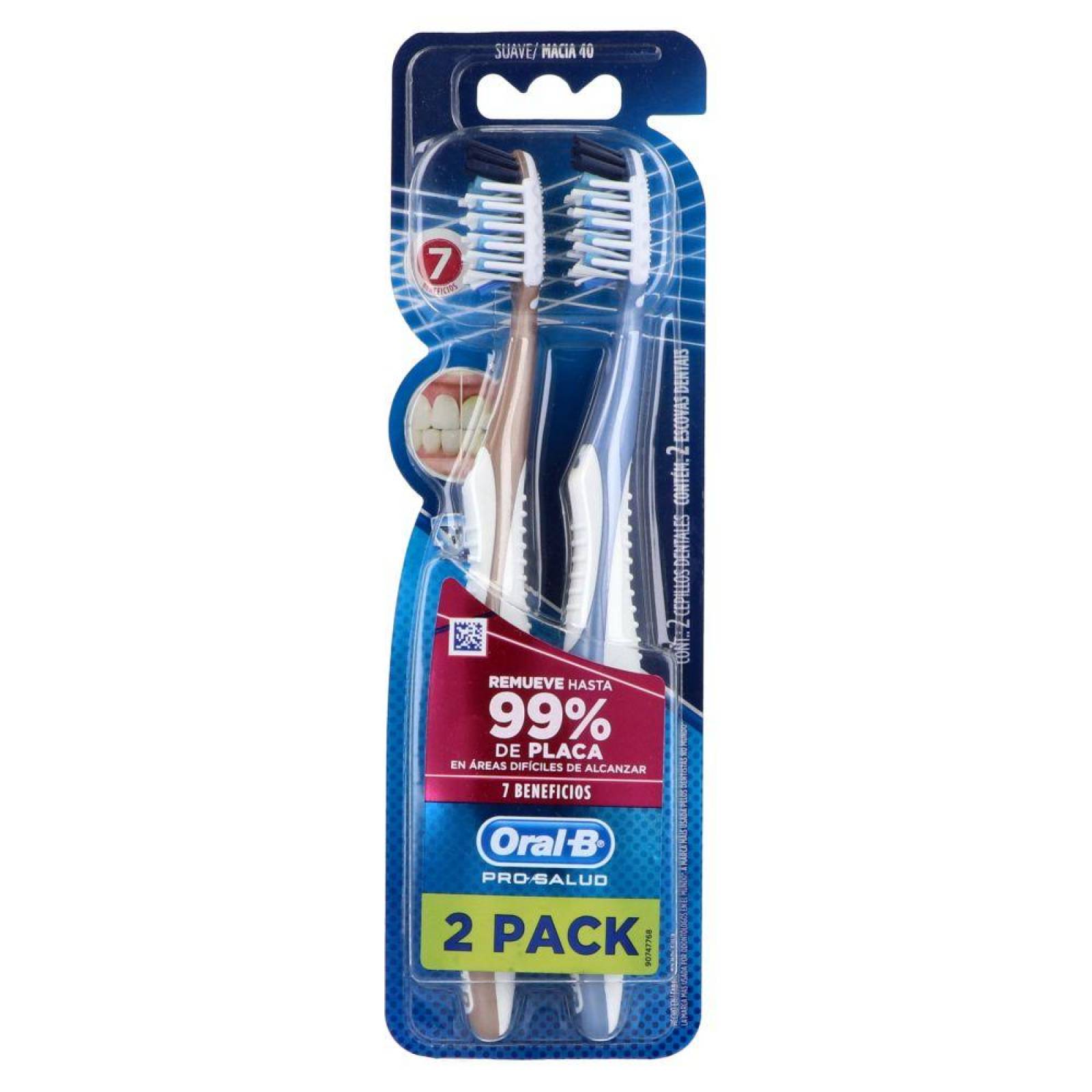 Oral B Cepillo Dental Beneficios Empaque 2x1 Suave