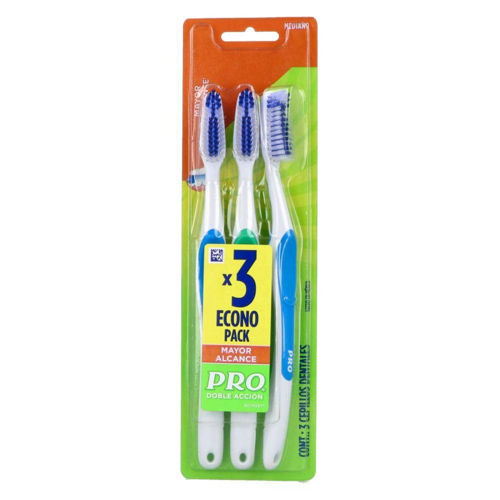 PRO Cepillo Dental Better Reach Mediano (3 piezas) 