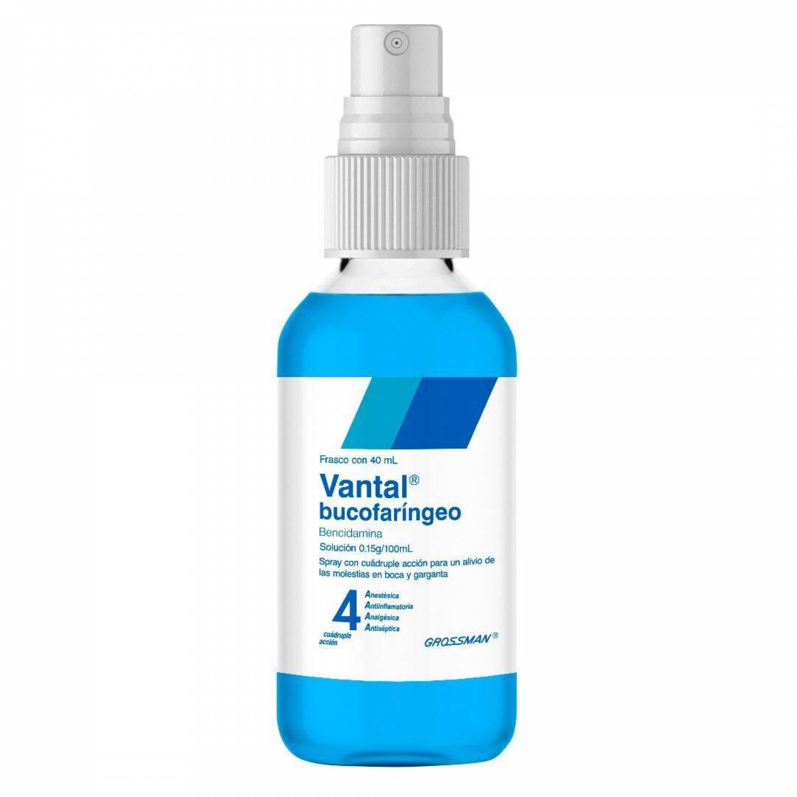 Vantal 0.15 g Bucofaríngeo Solución Frasco Atomizador Con 40 mL 