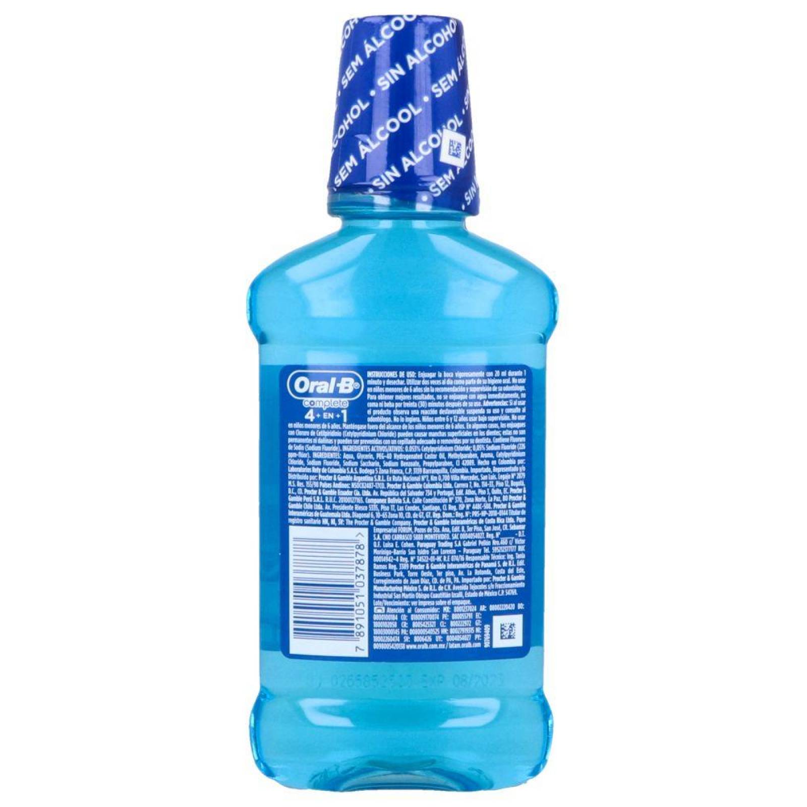 ORAL B COMPLETE FRASCO CON 250 ML 