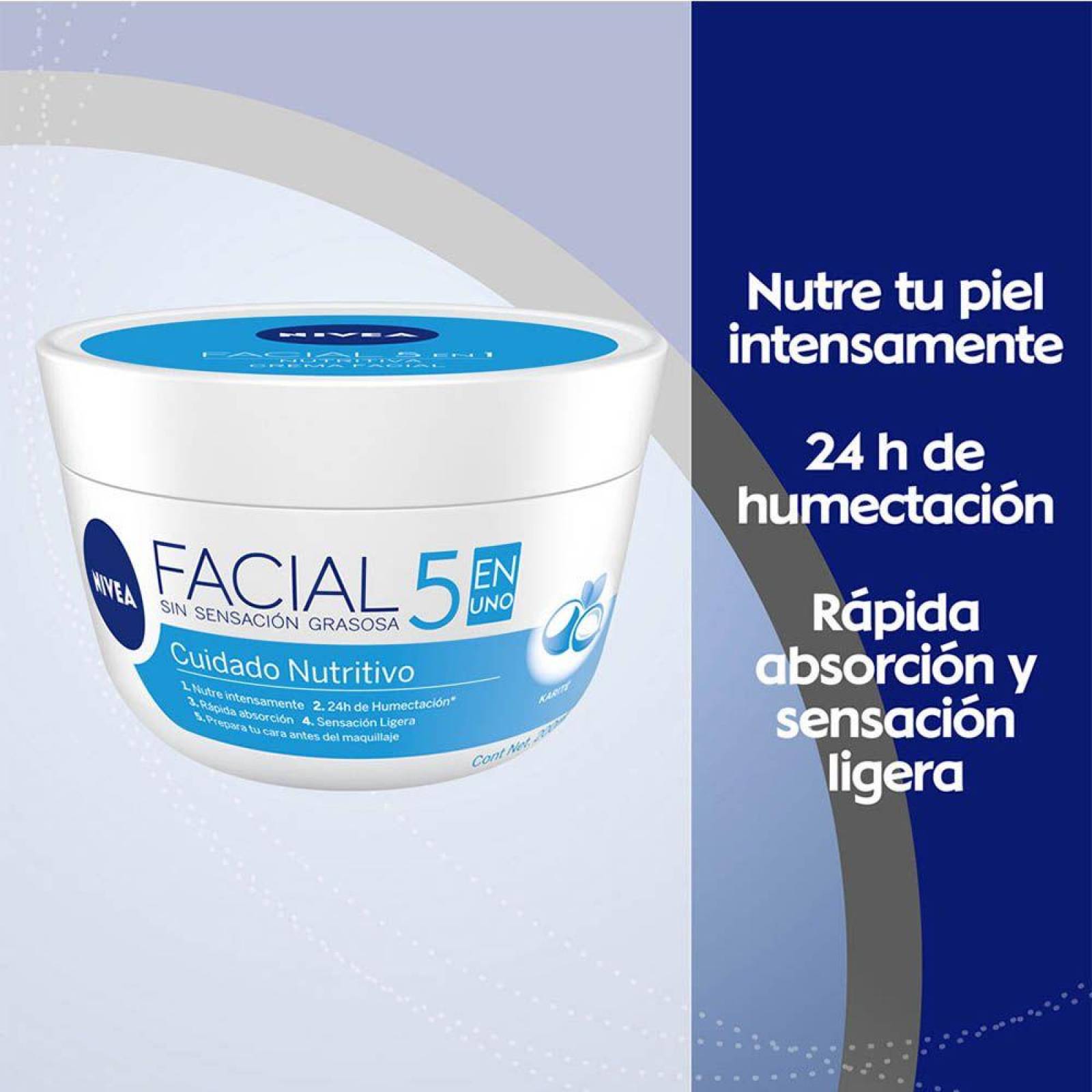 Crema Nivea Cuidado Nutritivo 20 
