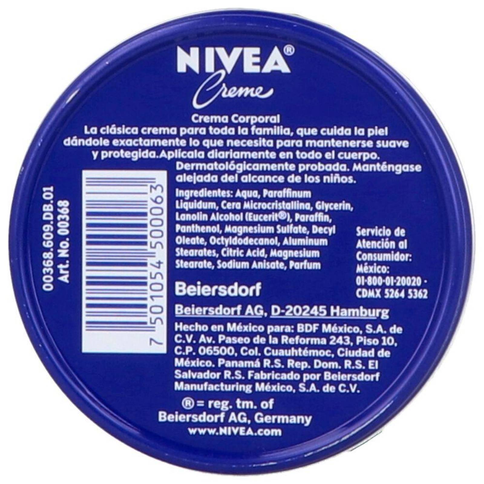CREMA NIVEA LATA CON 50 ML 