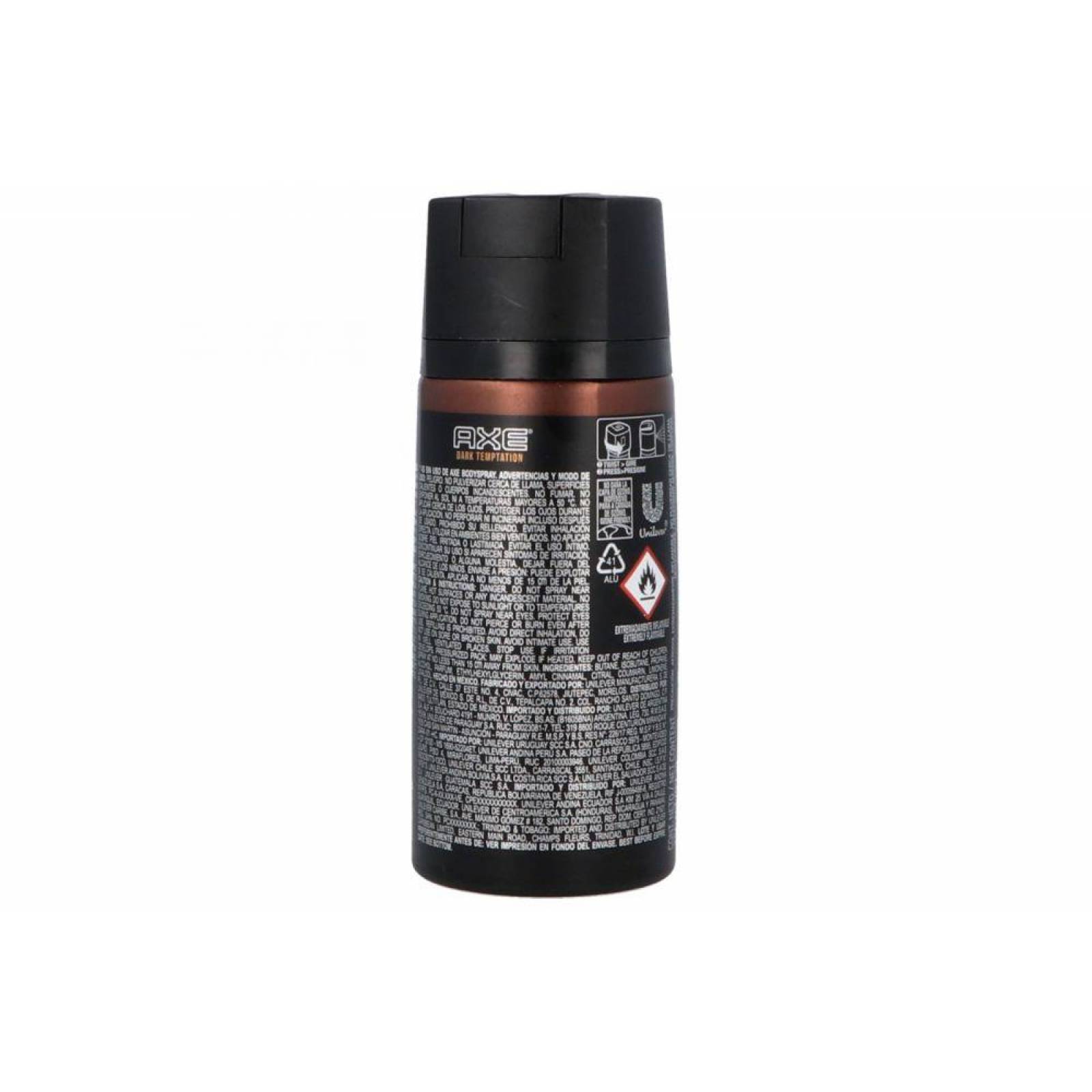 Desodorante Axe Body Spray Dark Temptation Frasco Con 150 Ml 