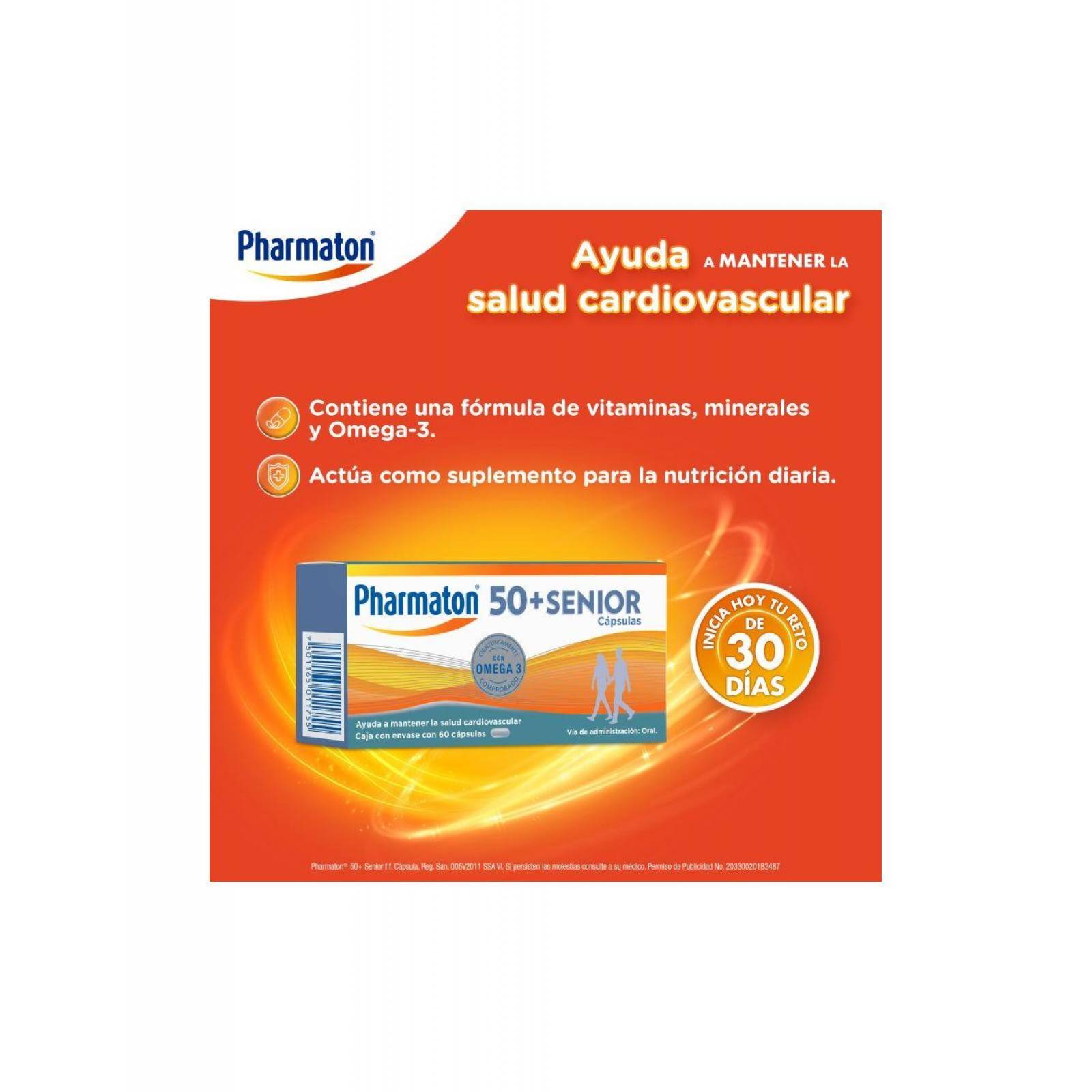 Pharmaton 50+Senior Con Envase Con 60 Cápsulas 