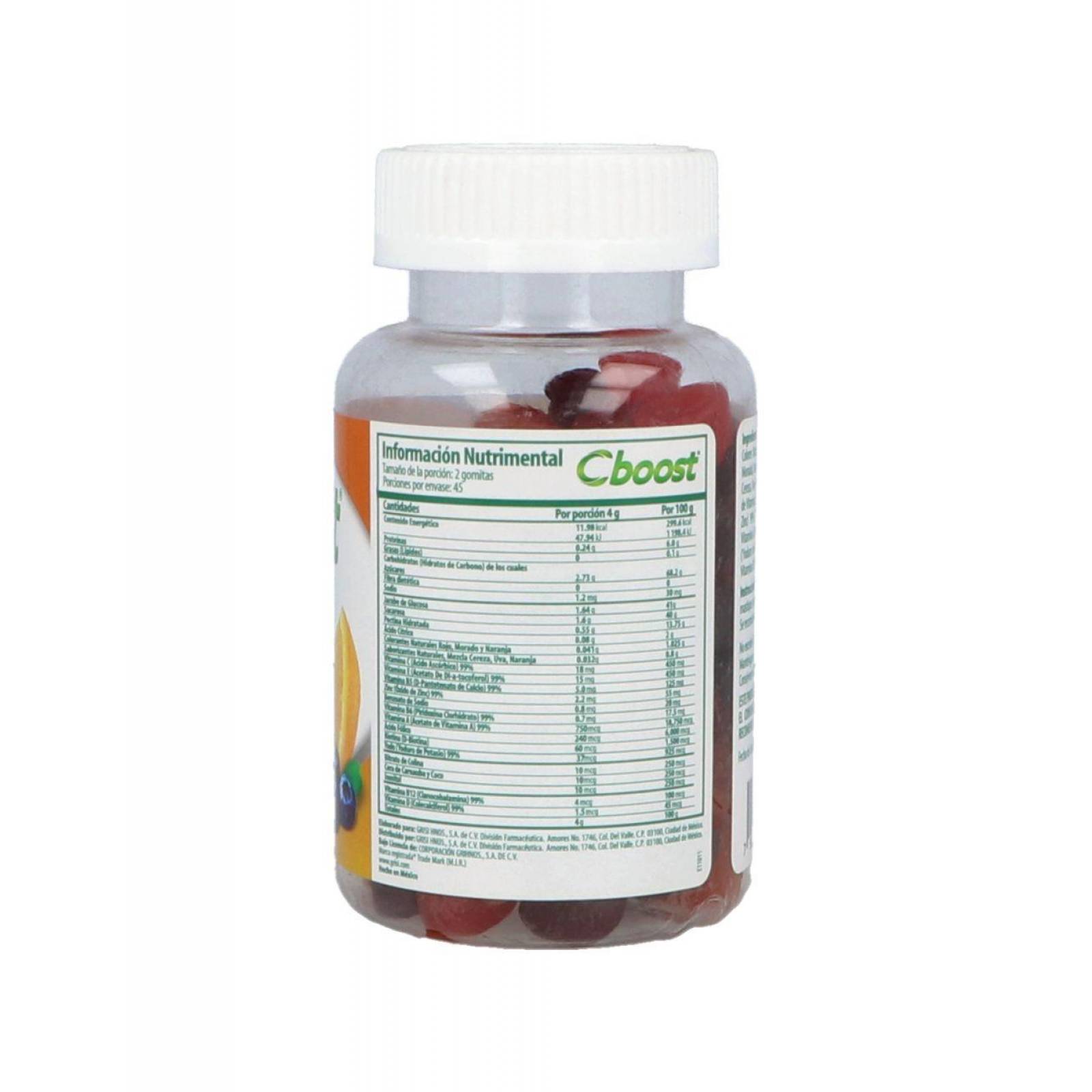 Cboost Suplemento Alimenticio Con 90 Gomitas Masticables 