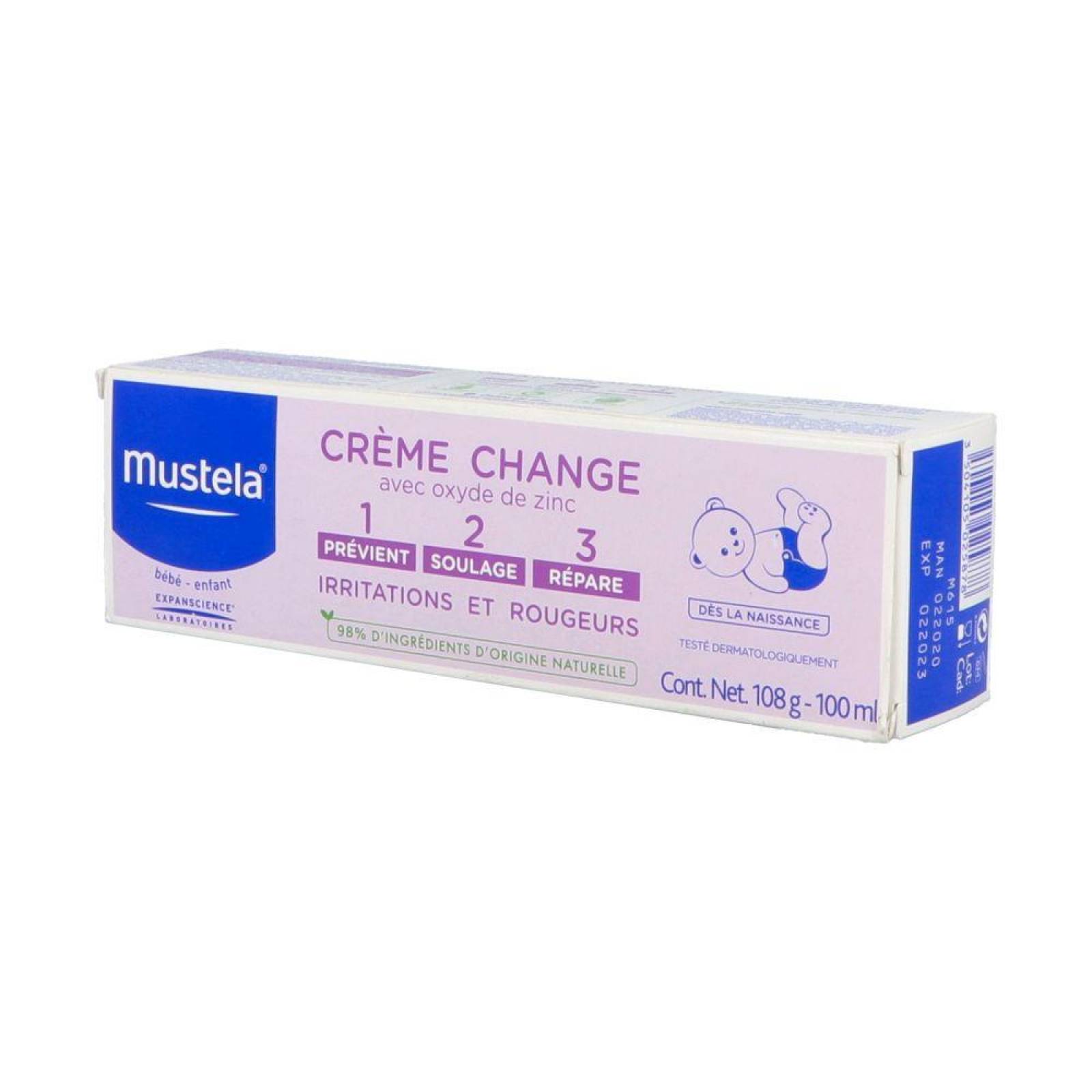 Mustela Crema Contra Las Rozaduras 1-2-3 108 g 