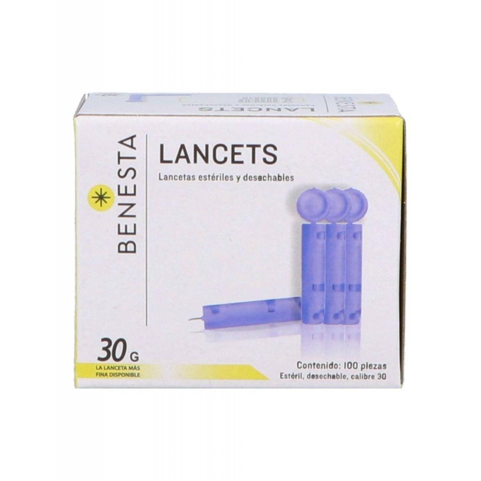 LANCETAS ESTERILES C/100 PZAS 