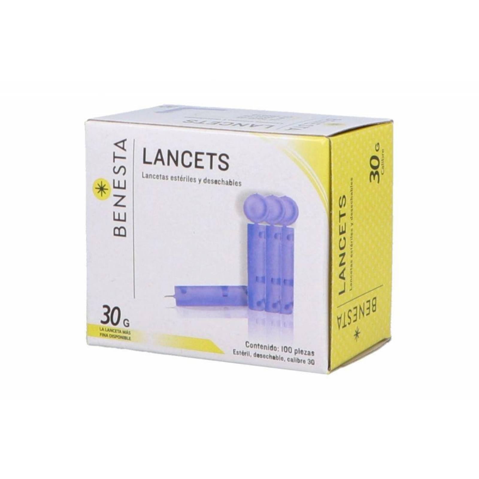 LANCETAS ESTERILES C/100 PZAS 
