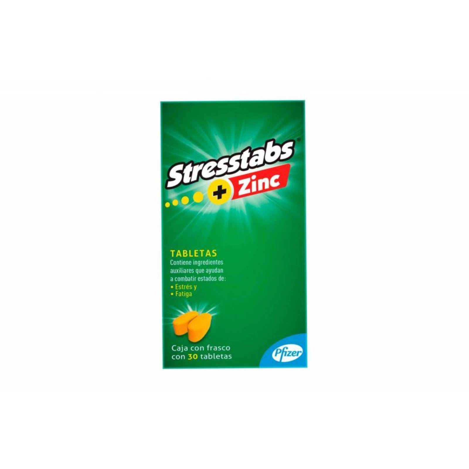 Stresstabs 600 Zinc Caja Con Frasco Con 30 Tabletas 