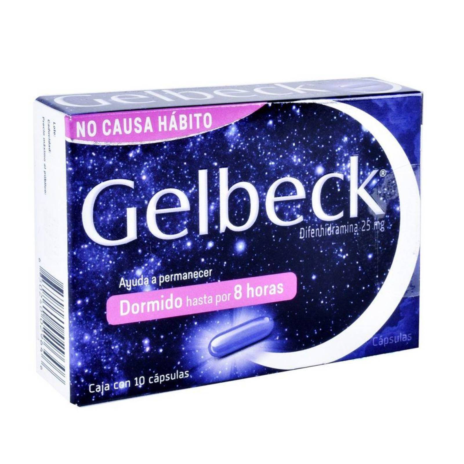 Gelbeck 25 mg Caja Con 10 Cápsulas 