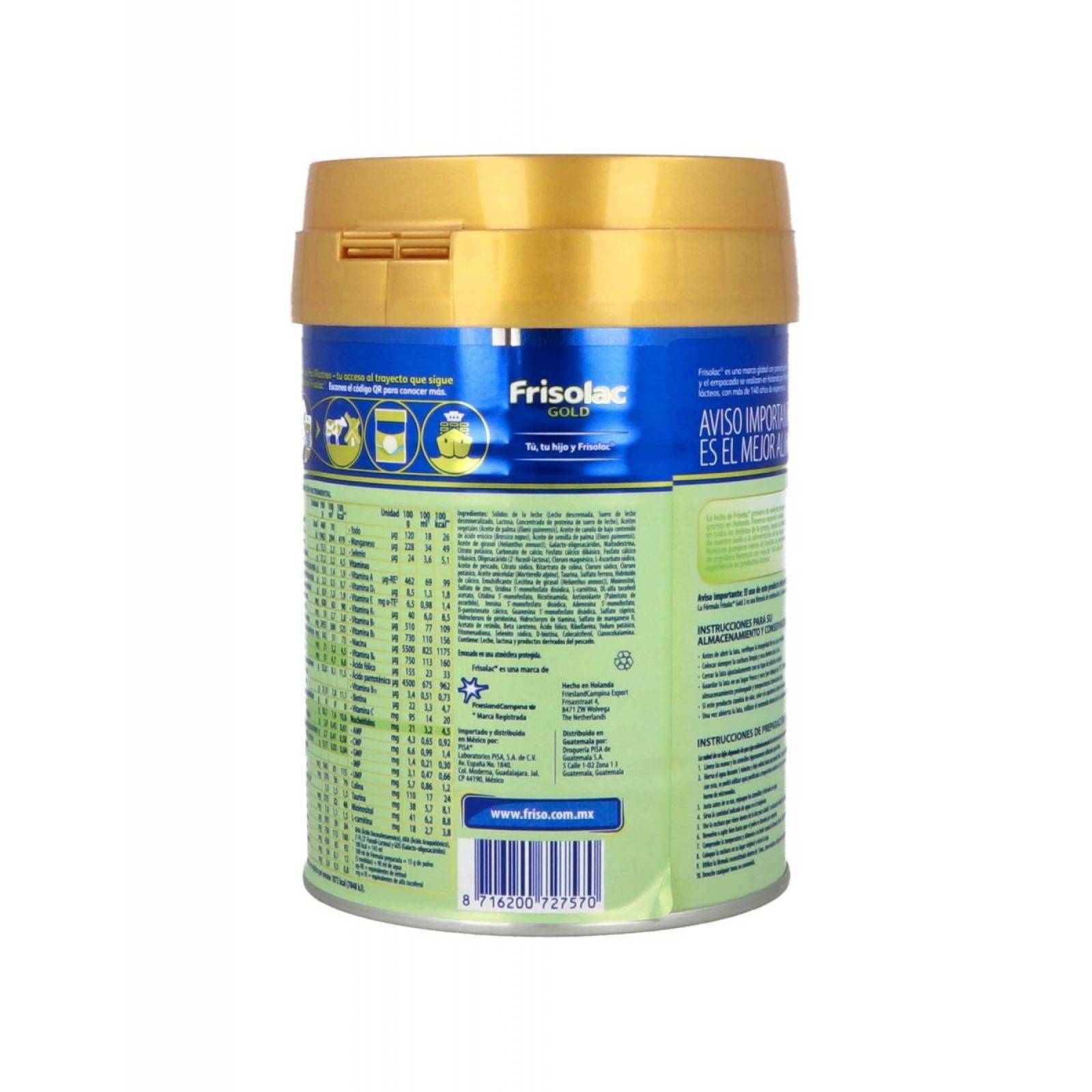 Frisolac Gold Fórmula De Continuación Etapa 2 Lata Con 400 g 