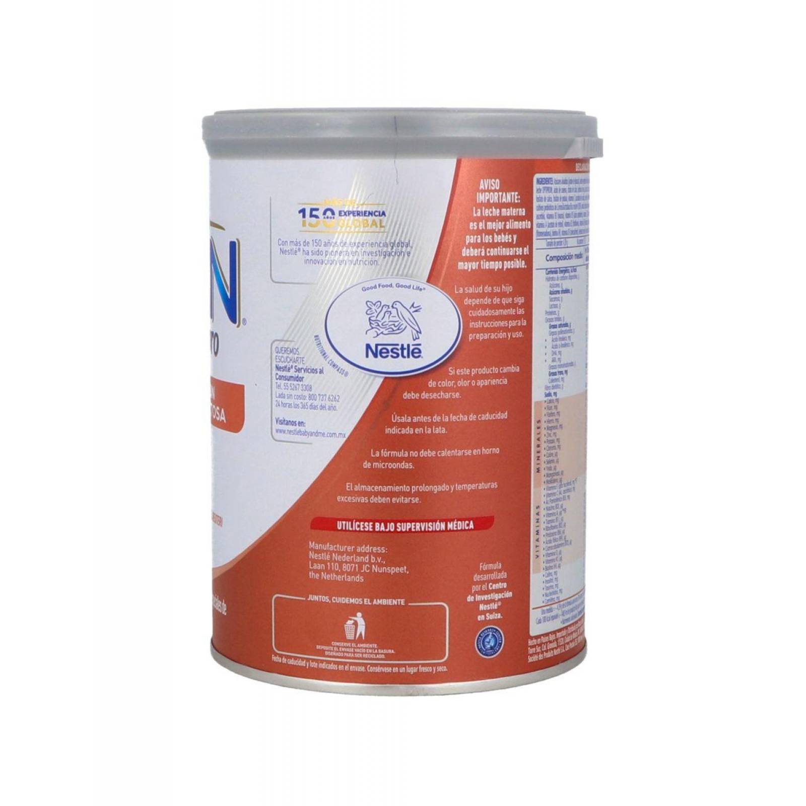 Nan Expert Pro Sin Lactosa Lata Con Polvo De 400 g 