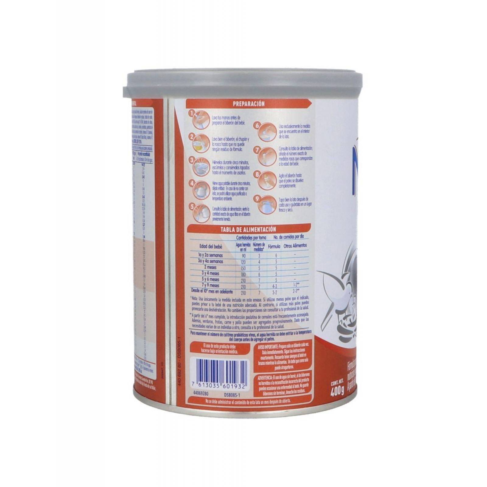 Nan Expert Pro Sin Lactosa Lata Con Polvo De 400 g 