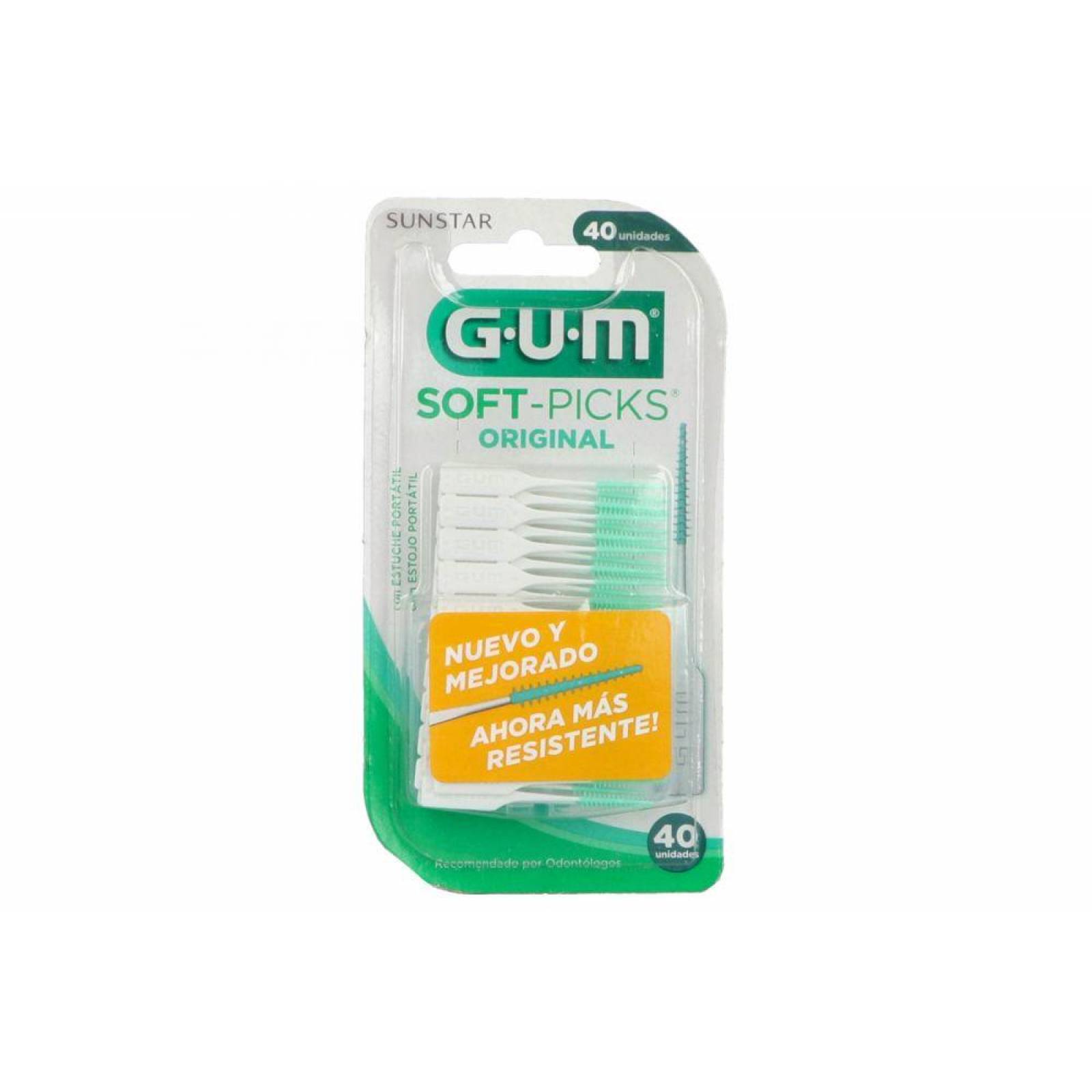 Palillos Gum Soft-Picks 40 Piezas 