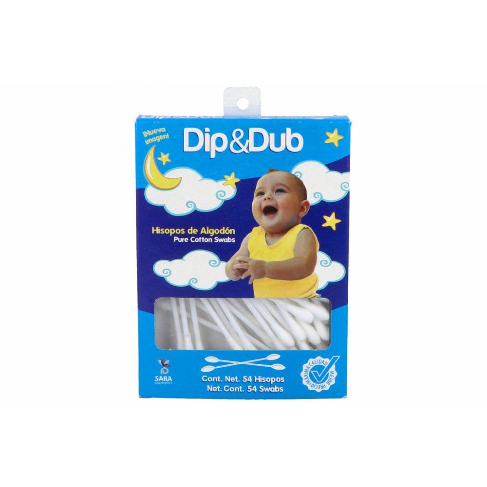 DIP&DUP HISOPOS DE ALGODÓN CAJA CON 54 PIEZAS 