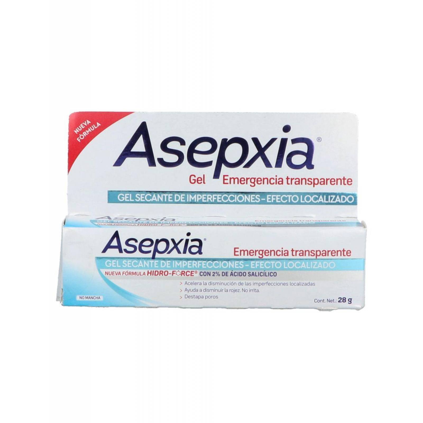 Asepxia Emergencia Transparente 28g Caja Con Un Tubo 