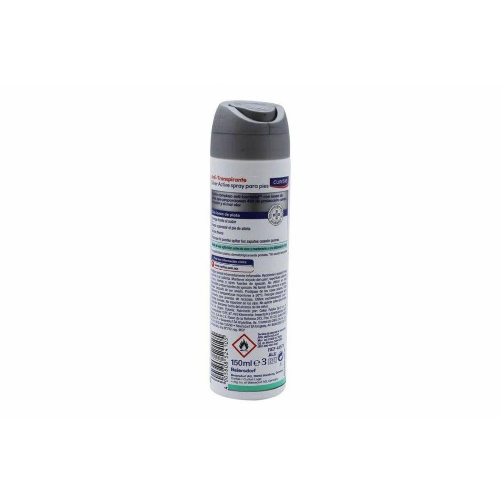 Curitas® Silver Active antitranspirante para pies 150ml