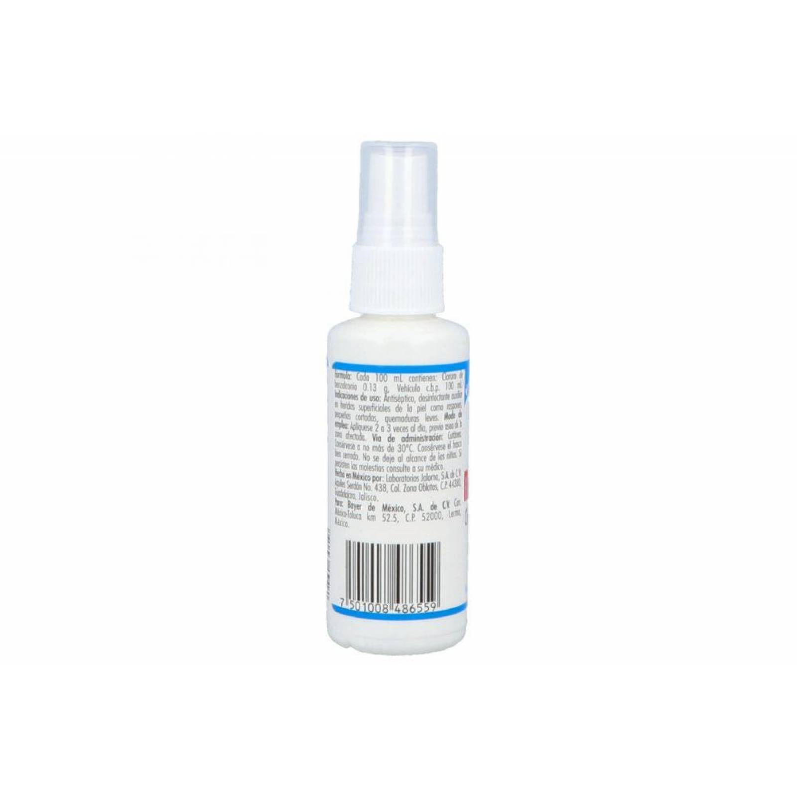 Merthiolate Blanco Tintura Frasco Spray Con 60 mL 