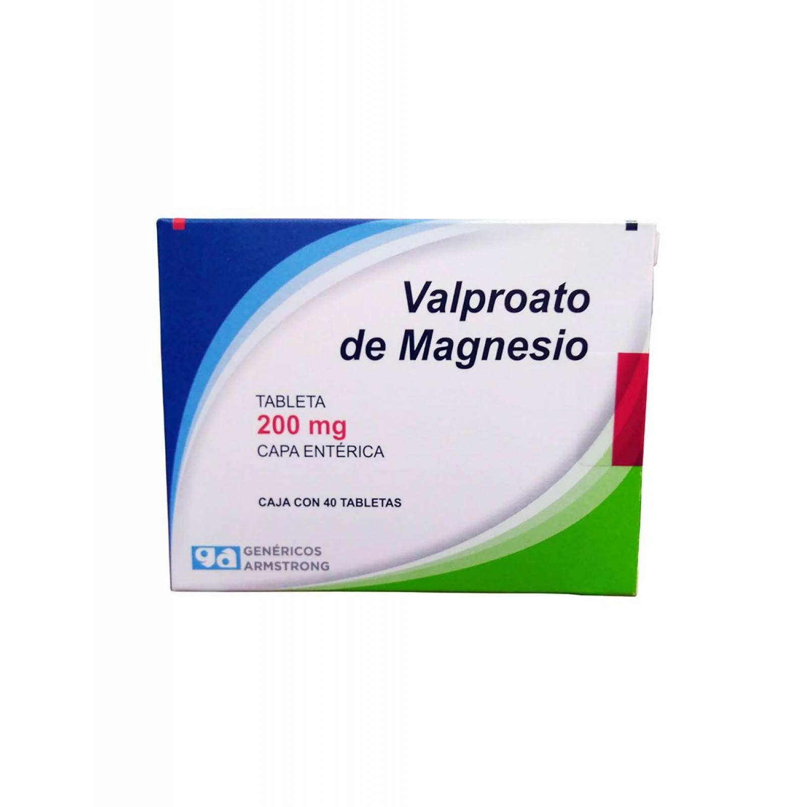 Valproato De Magnesio 200 mg Caja Con 40 Tabletas. 