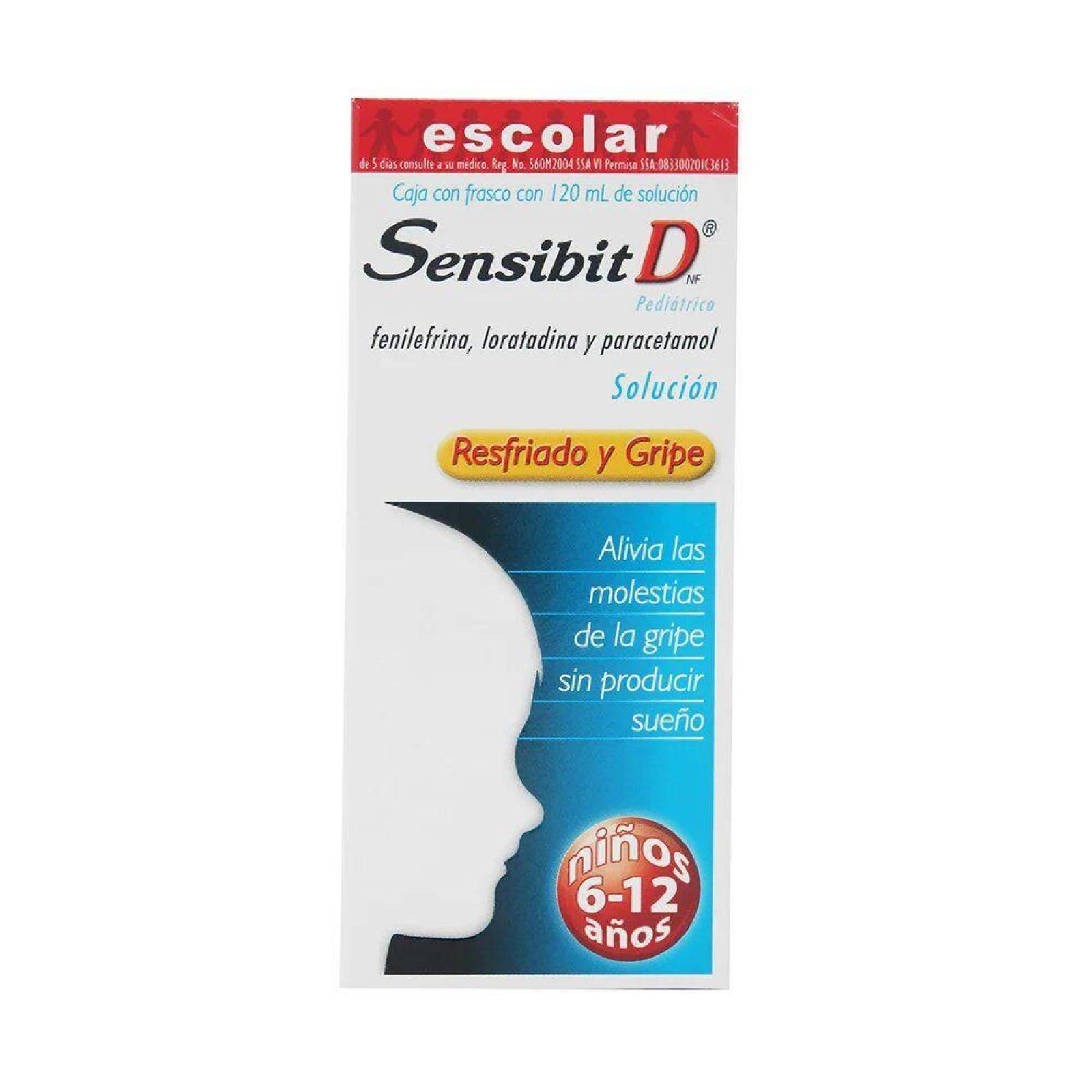 Sensibit D Escolar Solución Caja Con Frasco Con 120 mL 