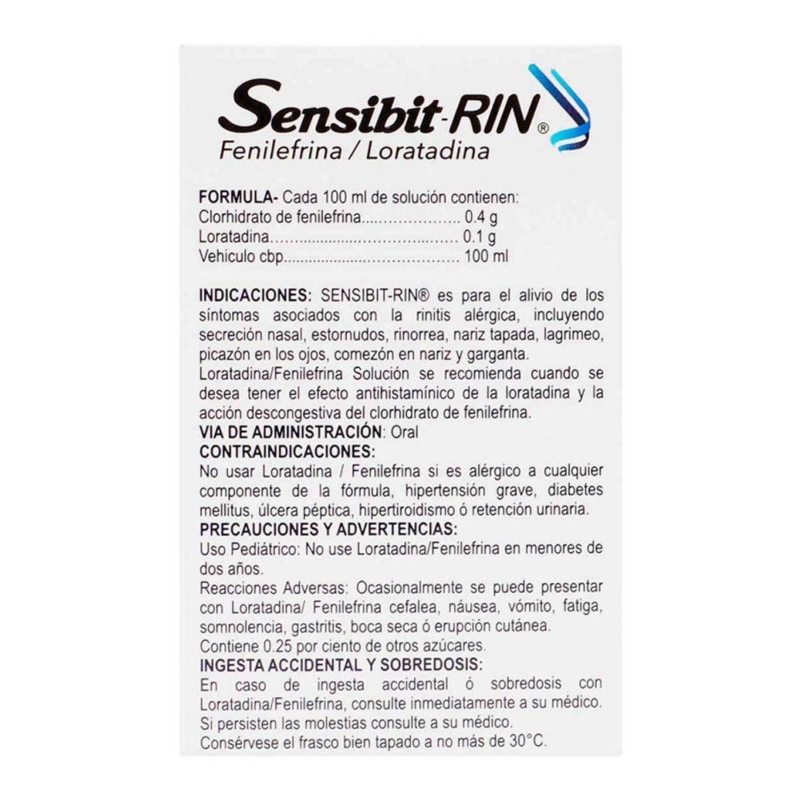 Sensibit Rinsol 0.4 g/0.1 g Solución Con 60 mL 