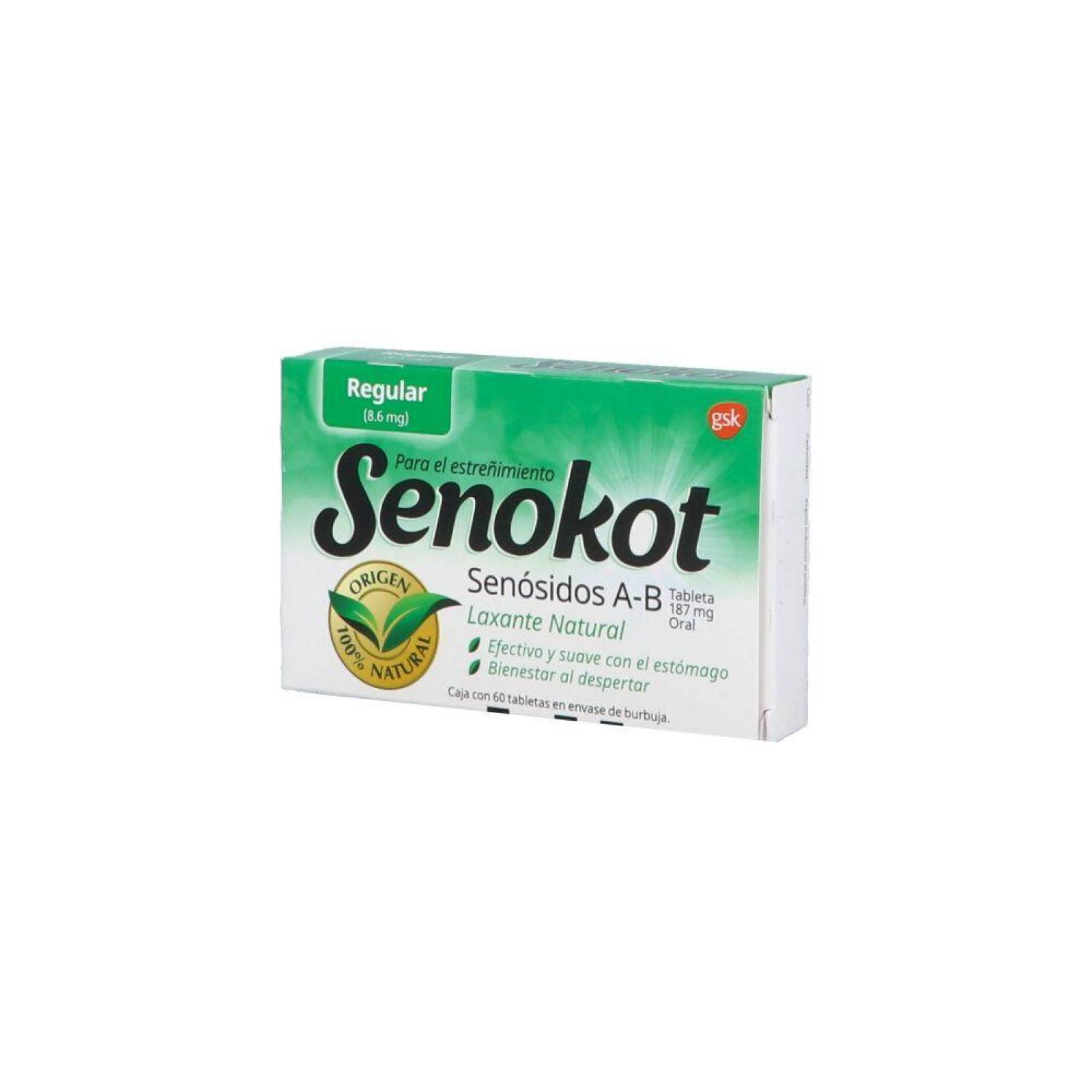 Senokot Regular 8.6mg Caja Con 60 Tabletas 