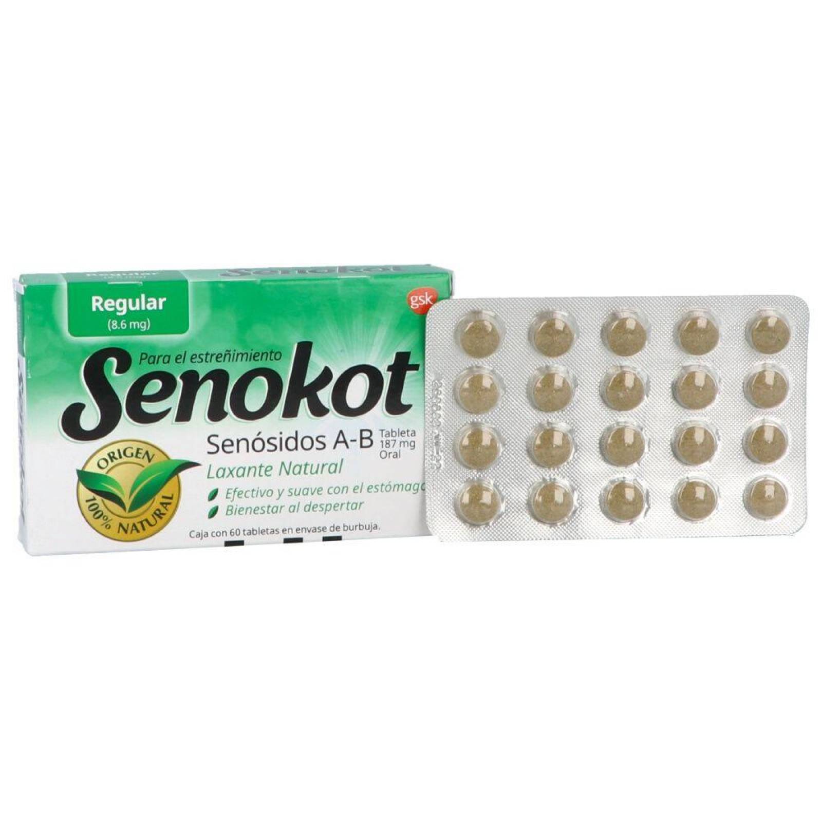 Senokot Regular 8.6mg Caja Con 60 Tabletas 