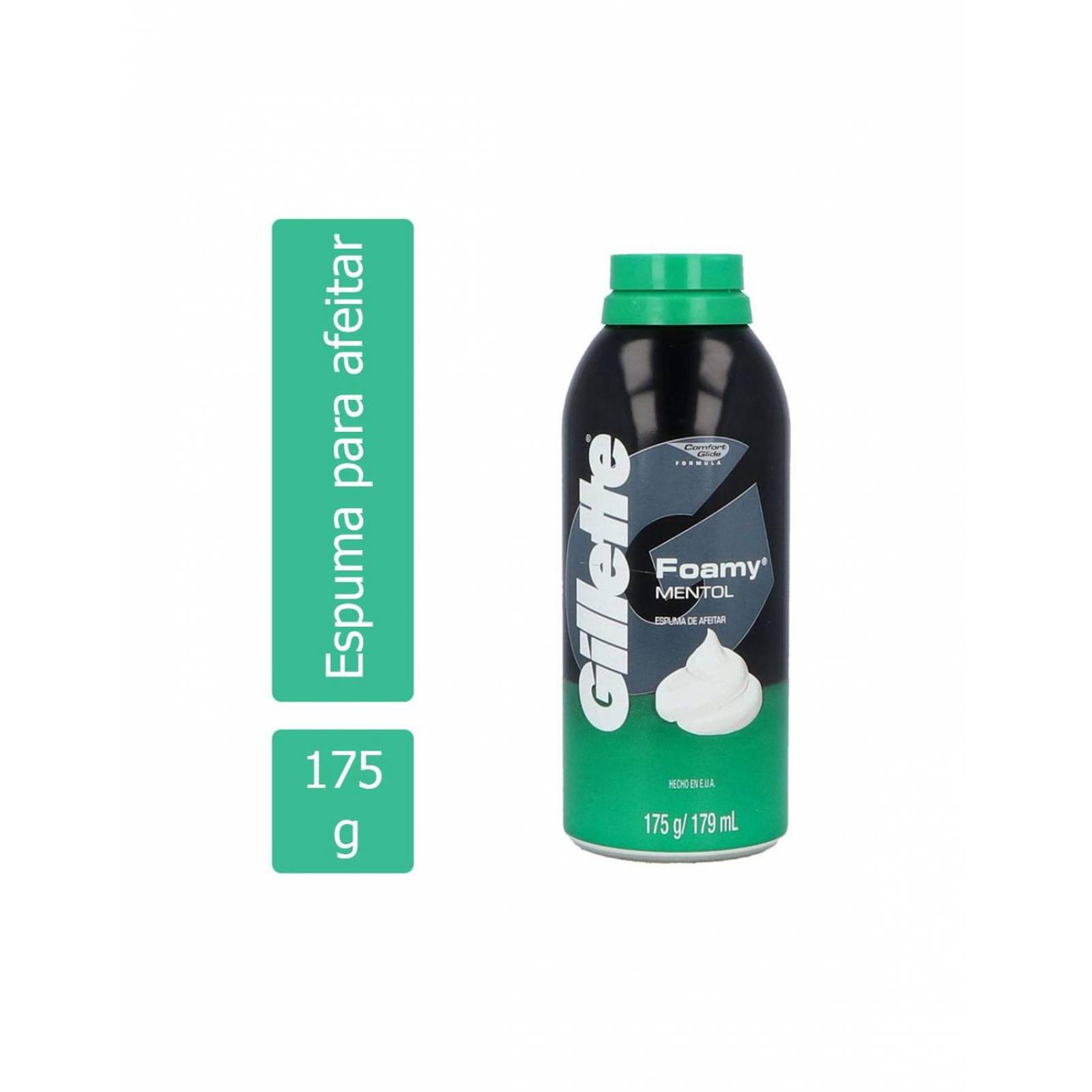 ESPUMA PARA AFEITAR GILLETTE FOAMY MENTOL FRASCO CON 175 G 