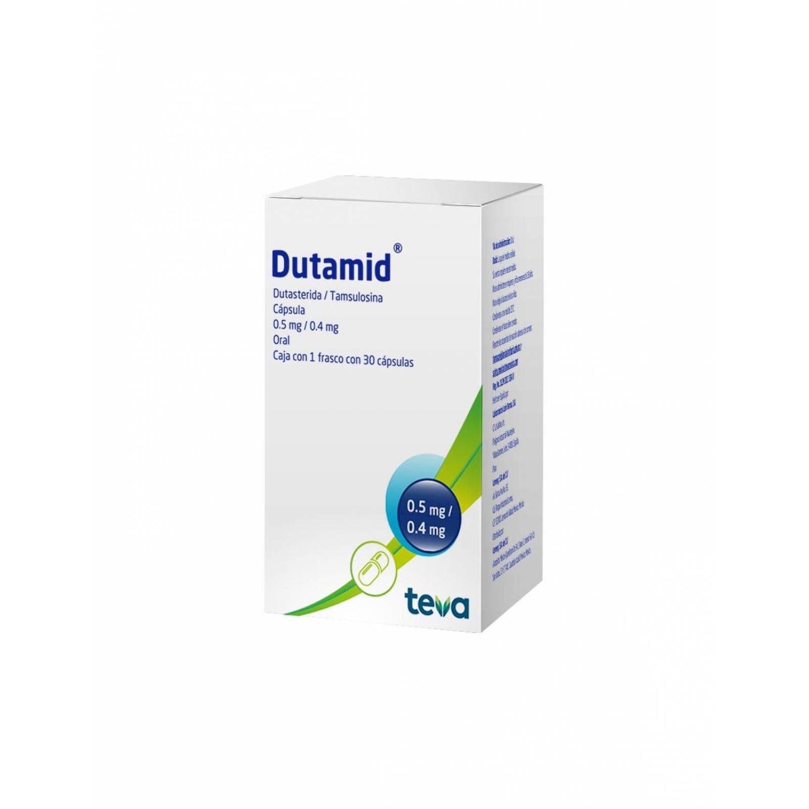 Dutamid 0.5 mg / 0.4 mg Caja con 30 Cápsulas 