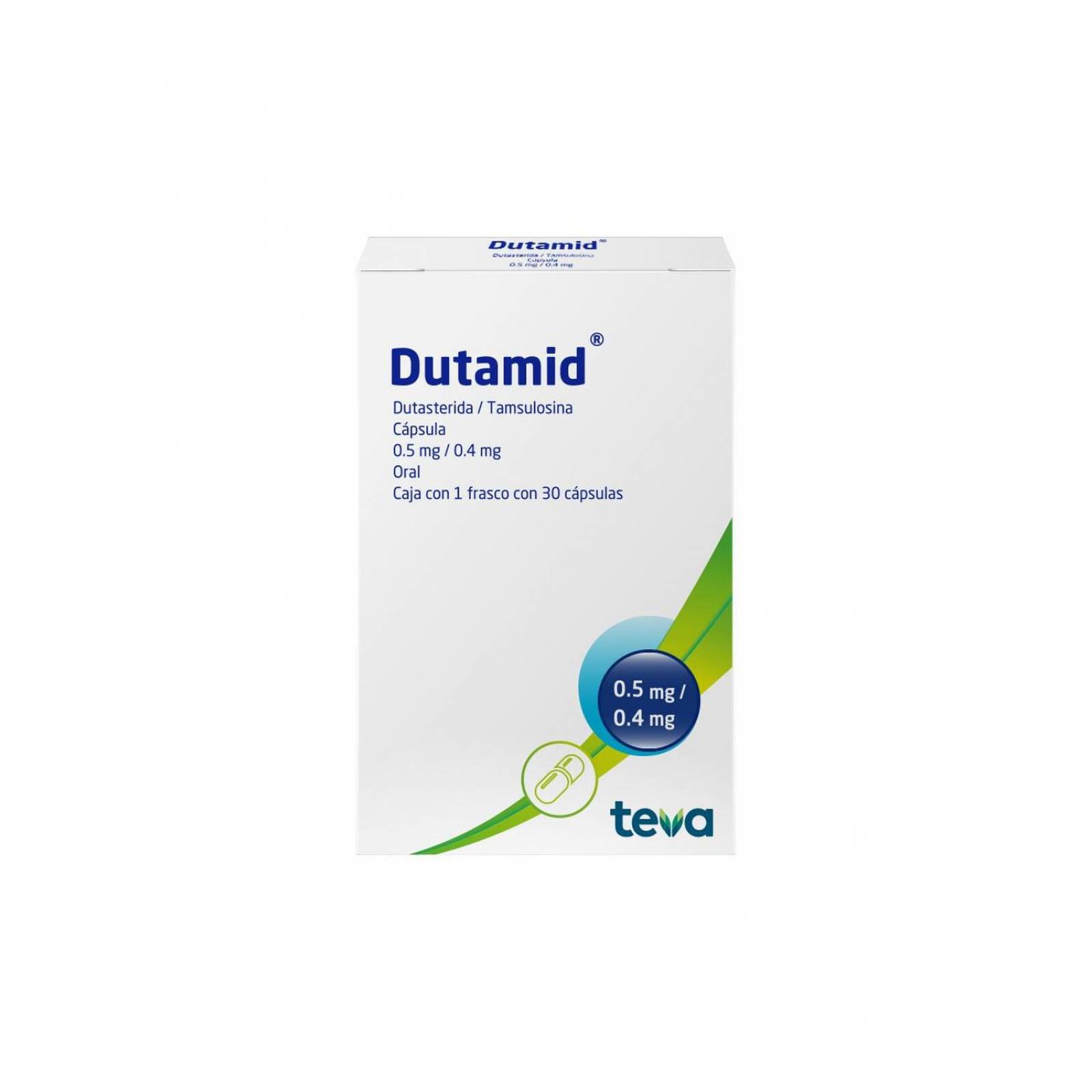 Dutamid 0.5 mg / 0.4 mg Caja con 30 Cápsulas 