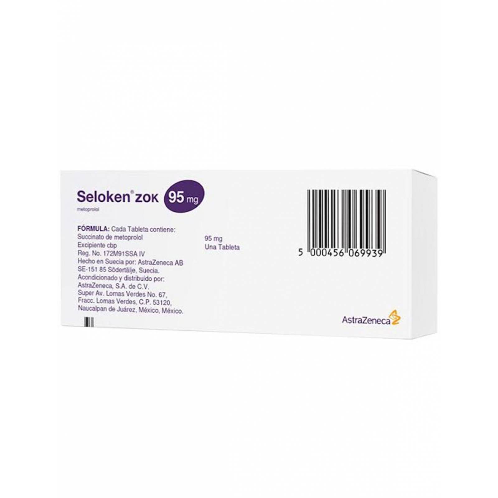 Seloken Zok 95 mg Con 30 Tabletas 
