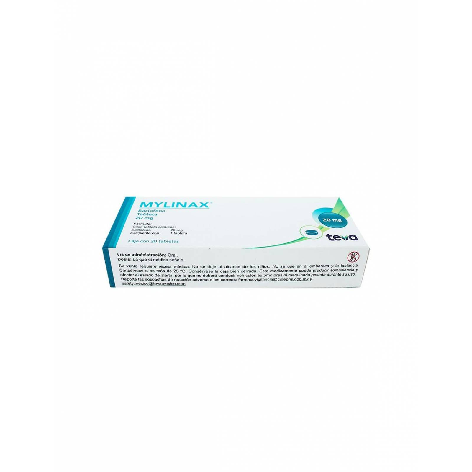 Mylinax 20 mg Con 30 Tabletas 
