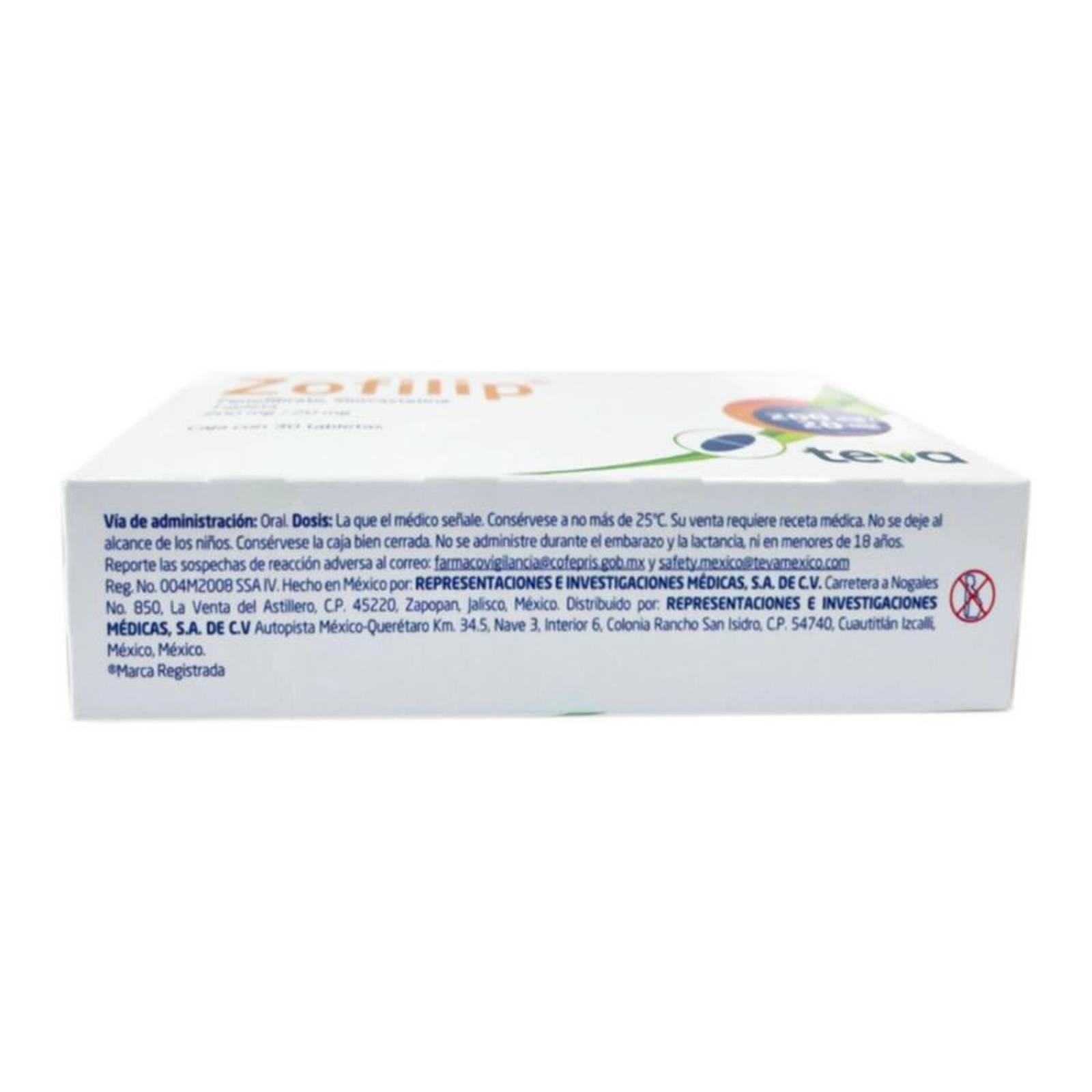 Zofilip 200mg/20mg Caja Con 30 Tabletas