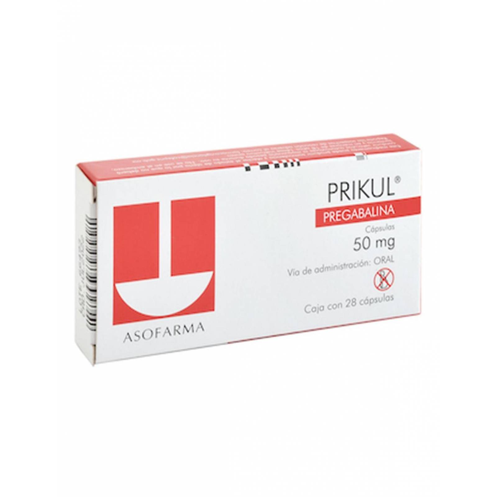 Prikul 50 mg Caja Con 28 Cápsulas 