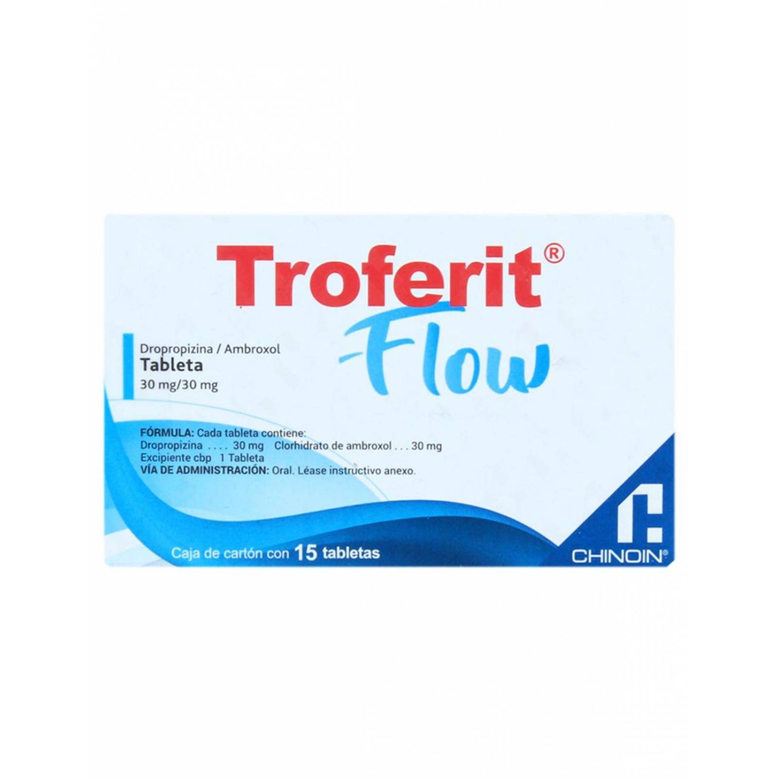 Troferit Flow 30 mg/30 mg Con 15 Tabletas 