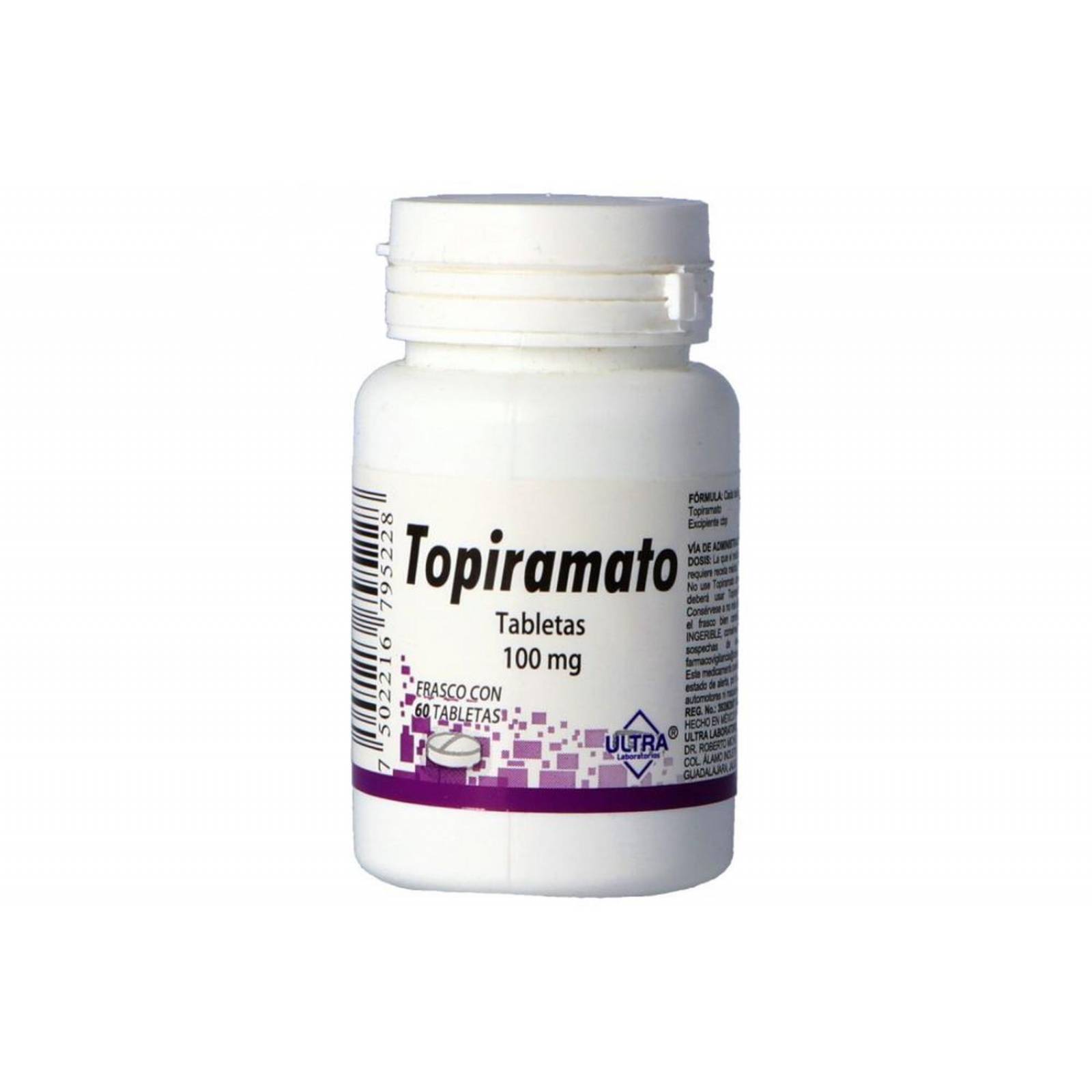Topiramato 100 mg Frasco Con 60 Tabletas 