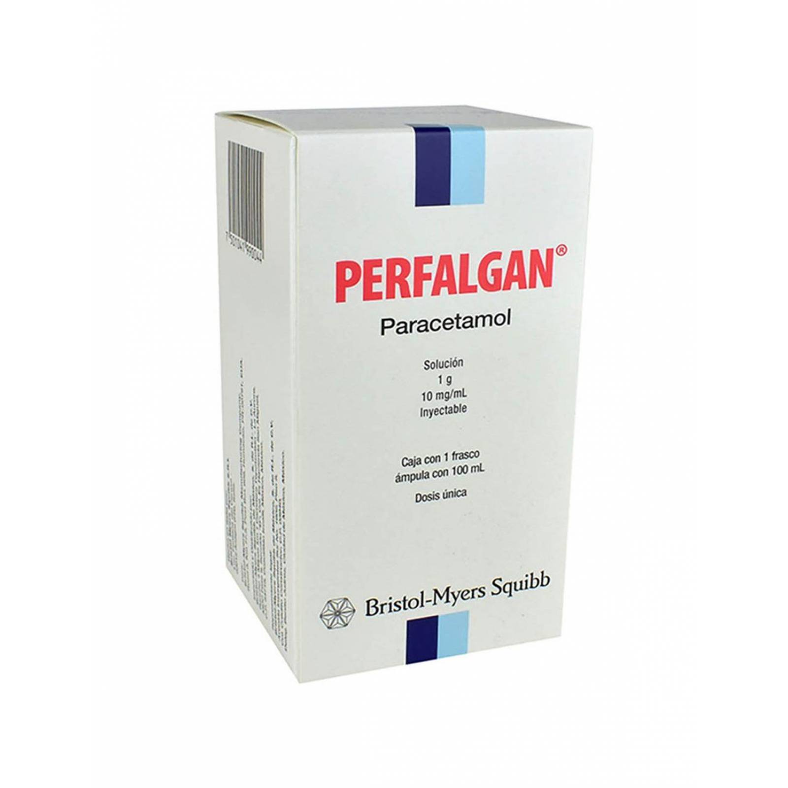 Perfalgan Solución Inyectable 1 g 10 mg/mL Caja Con Frasco Ámpula Con 100 mL