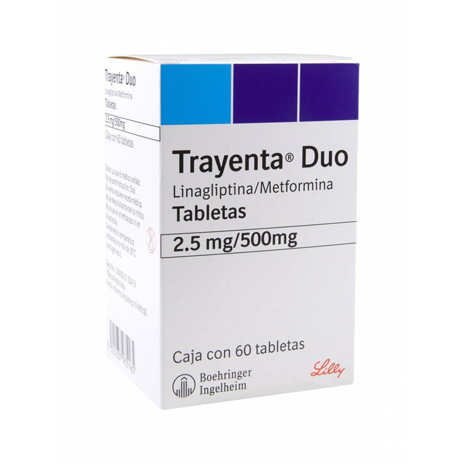 Trayenta Duo 2.5/ 500 mg Caja Con 60 Tabletas 