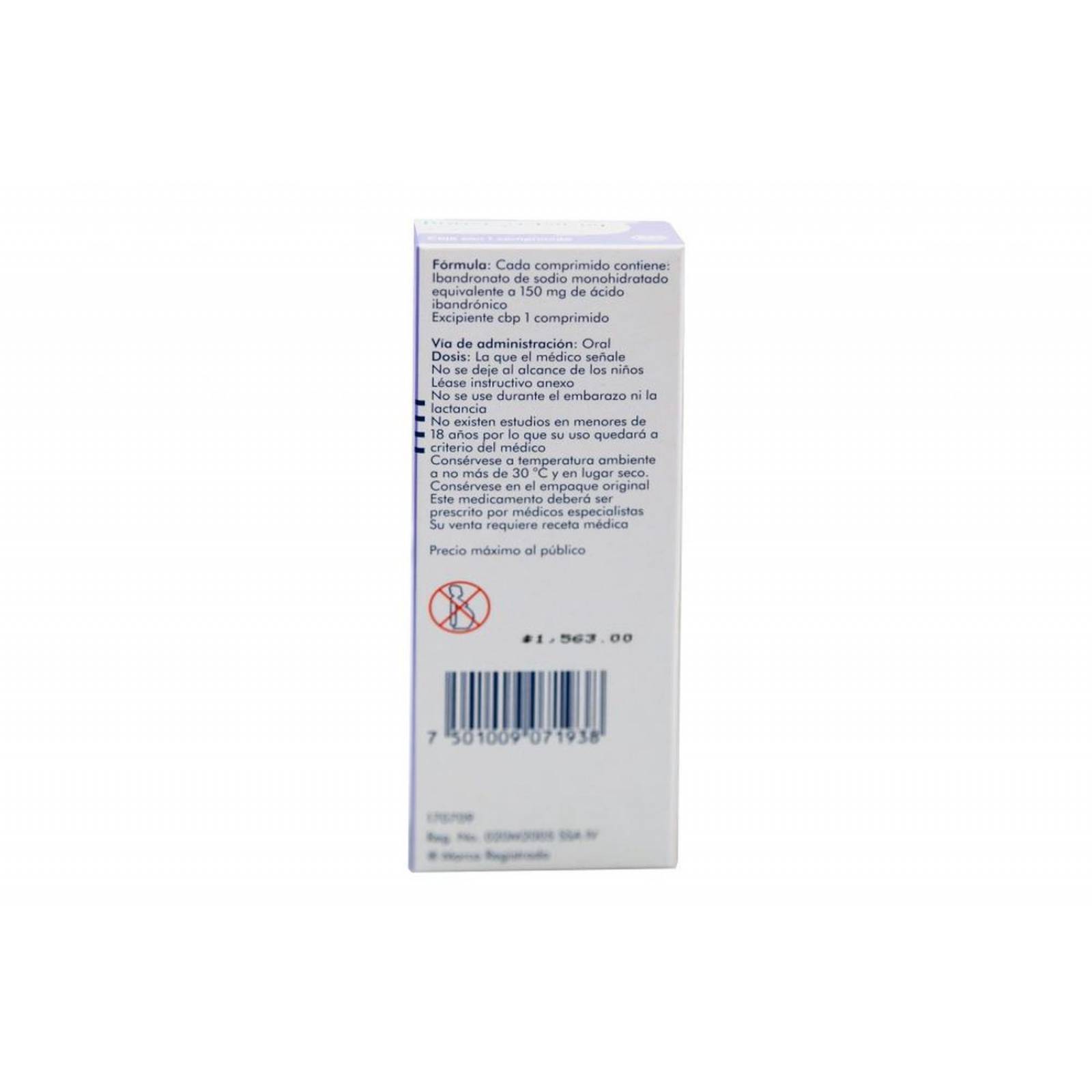 Bonviva 150 mg Caja Con 1 Tableta 