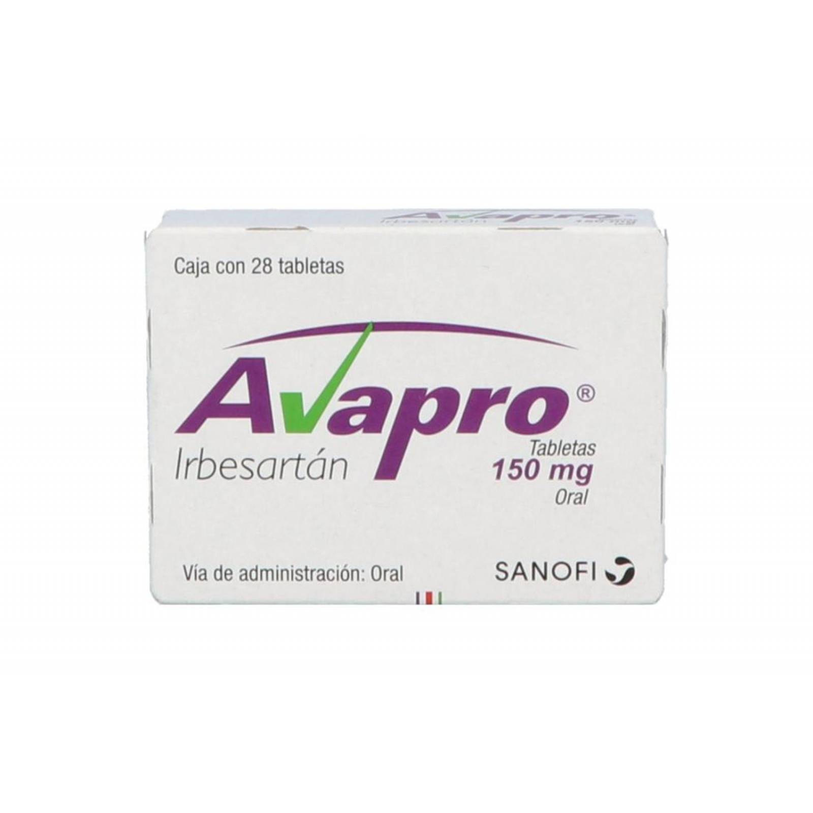 Avapro 150 mg Caja Con 28 Tabletas 