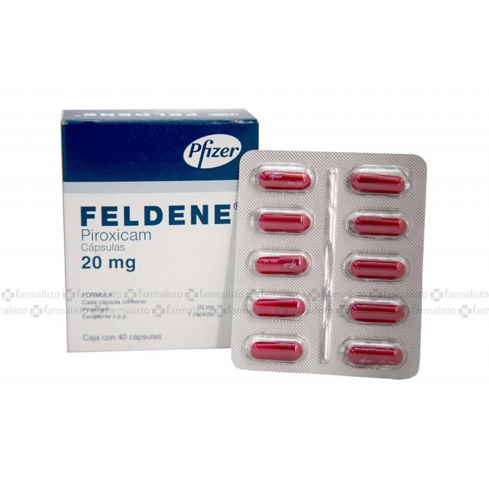 Feldene 20 mg Caja Con 40 Cápsulas 