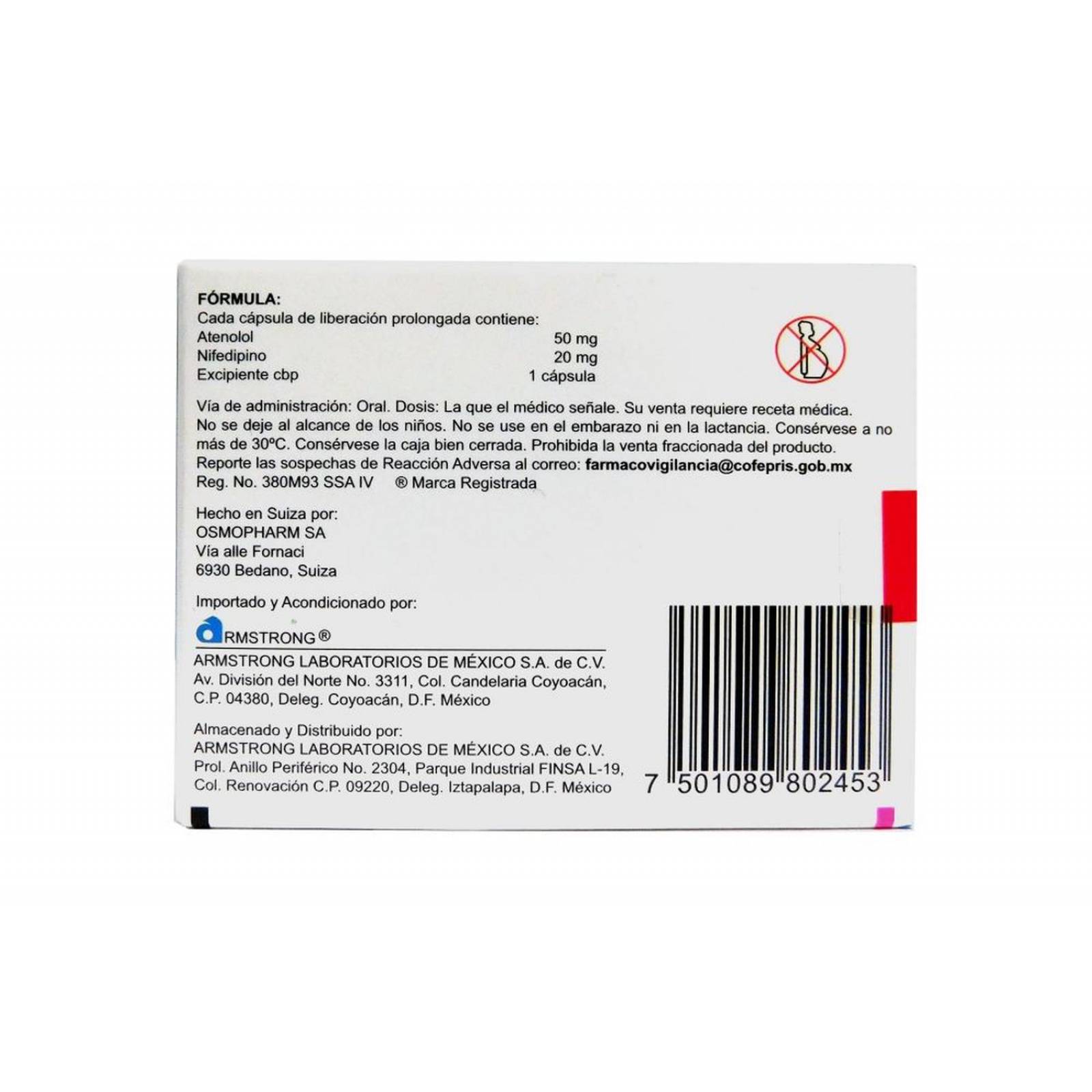 Plenacor LP 50 / 20 mg Caja Con 20 Cápsulas 