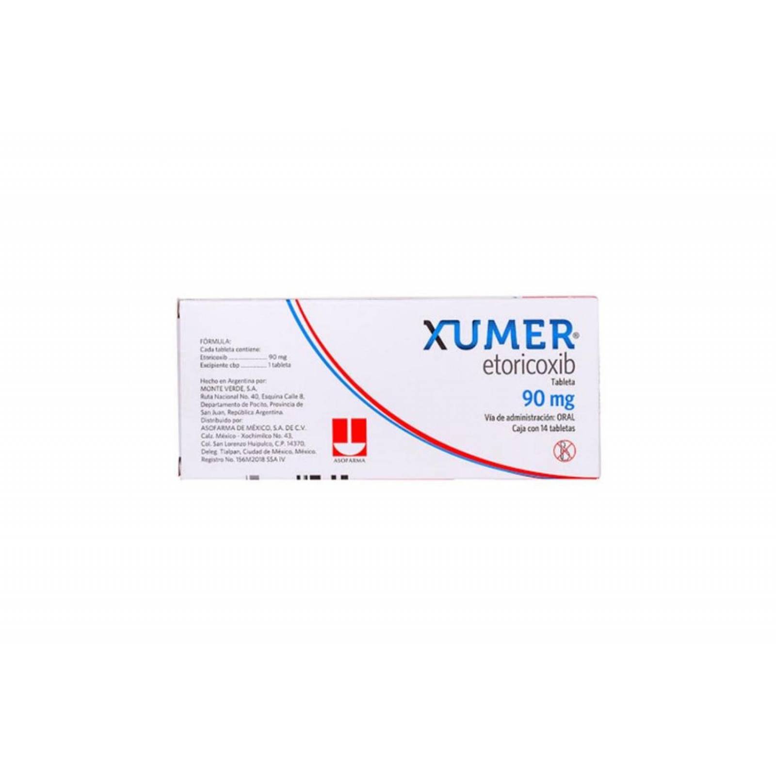 Xumer 90 mg Caja Con 14 Tabletas 