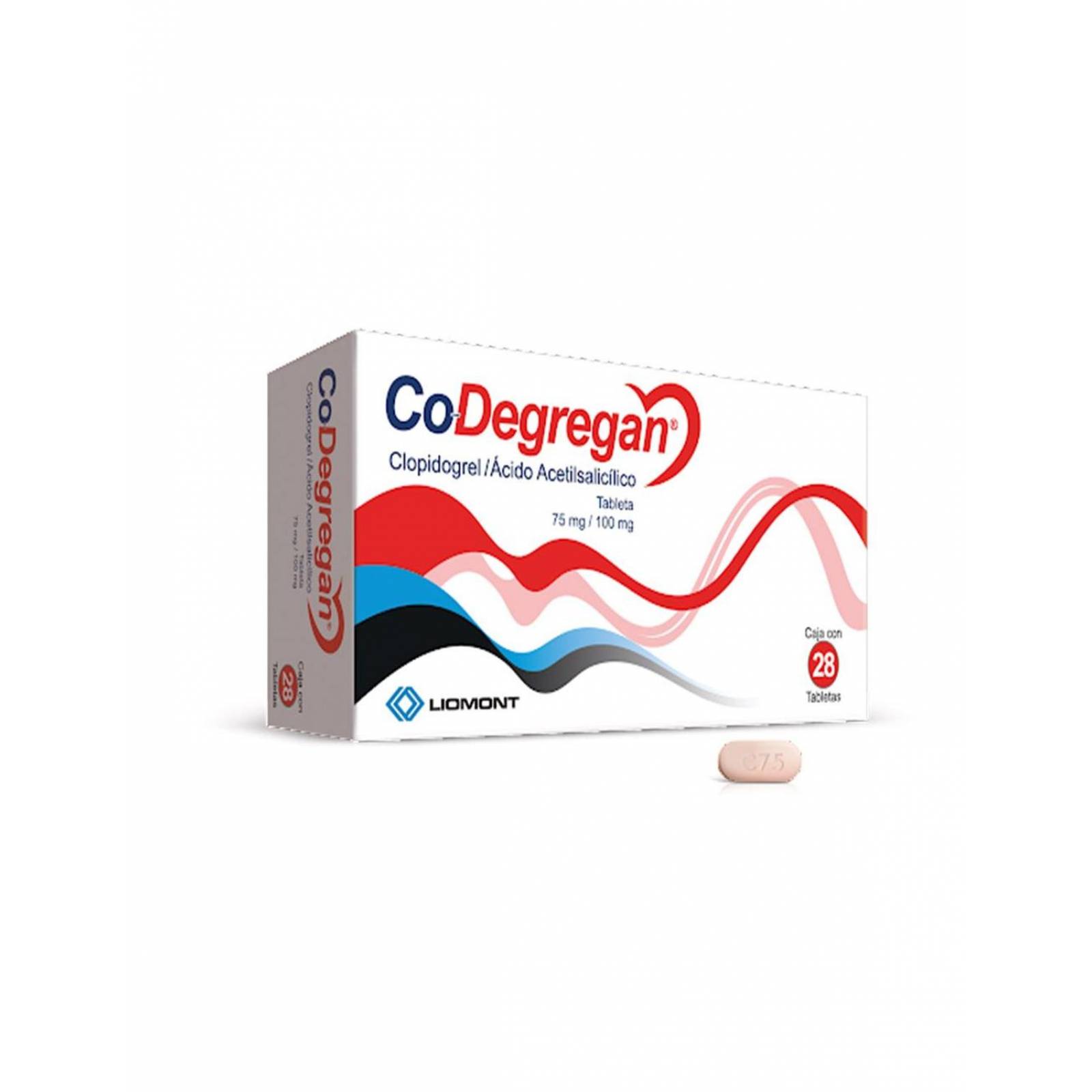Co-Degregan 75 mg /100 mg Con 28 Tabletas 