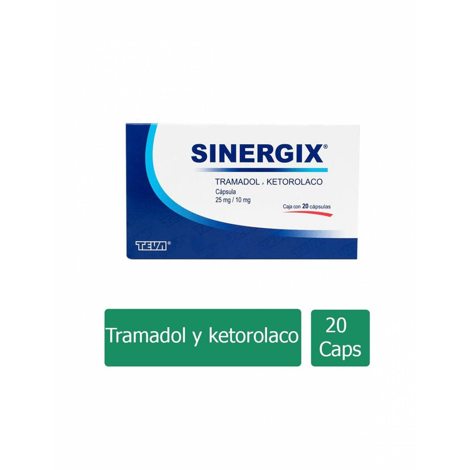Sinergix 25 mg/10 mg Caja Con 20 Cápsulas 