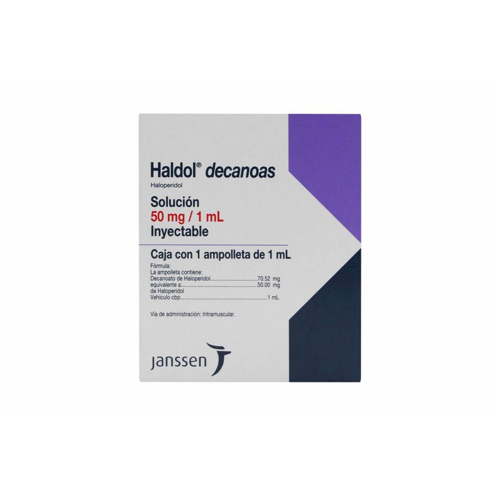 Haldol Decanoas Solución 50 mg / 1 mL Con Ampolleta De 1 mL 