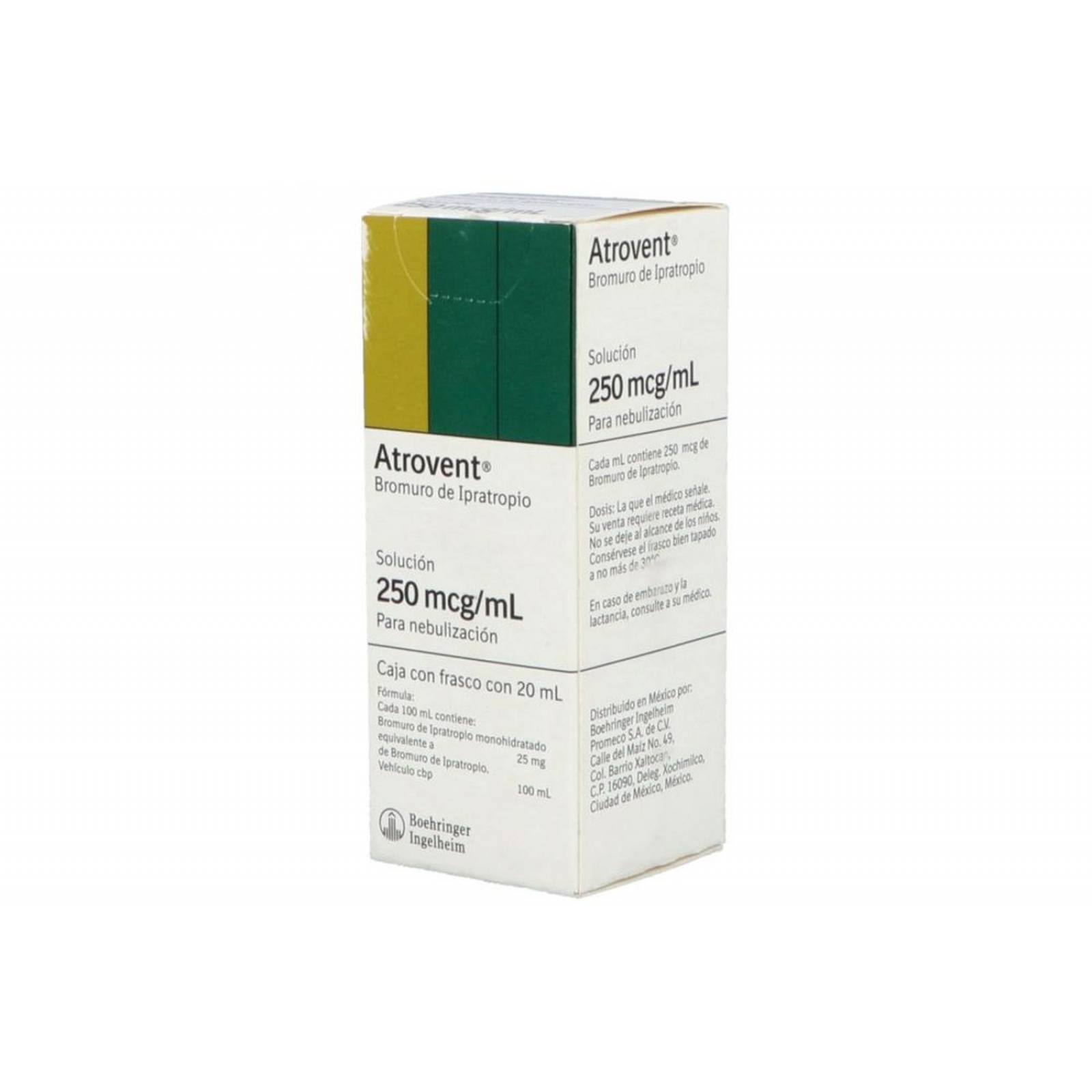 Atrovent Solución 250 Mcg /mL Caja Con Frasco Con 20 mL 