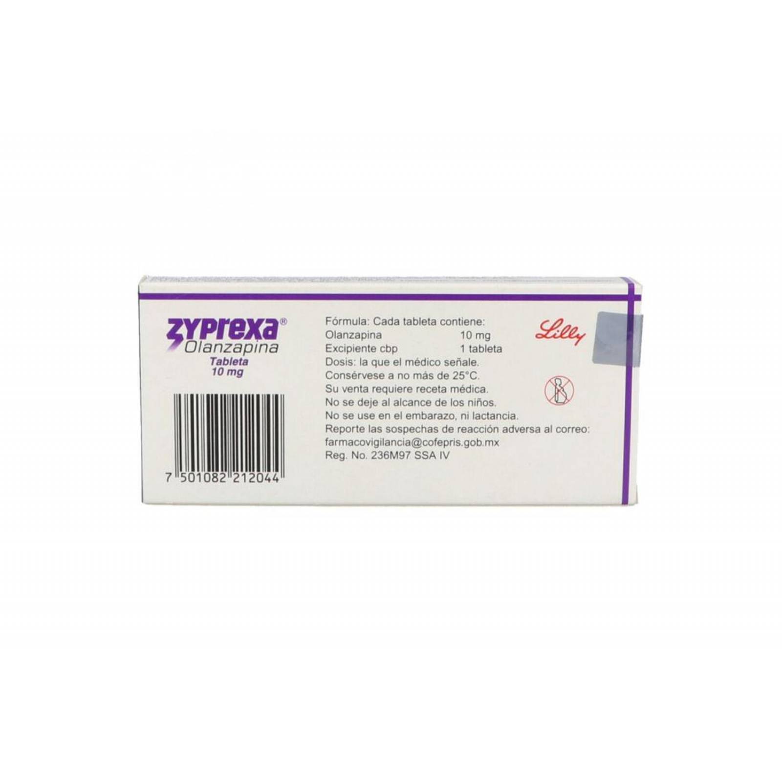 Zyprexa 10 Mg Caja Con 7 Tabletas 