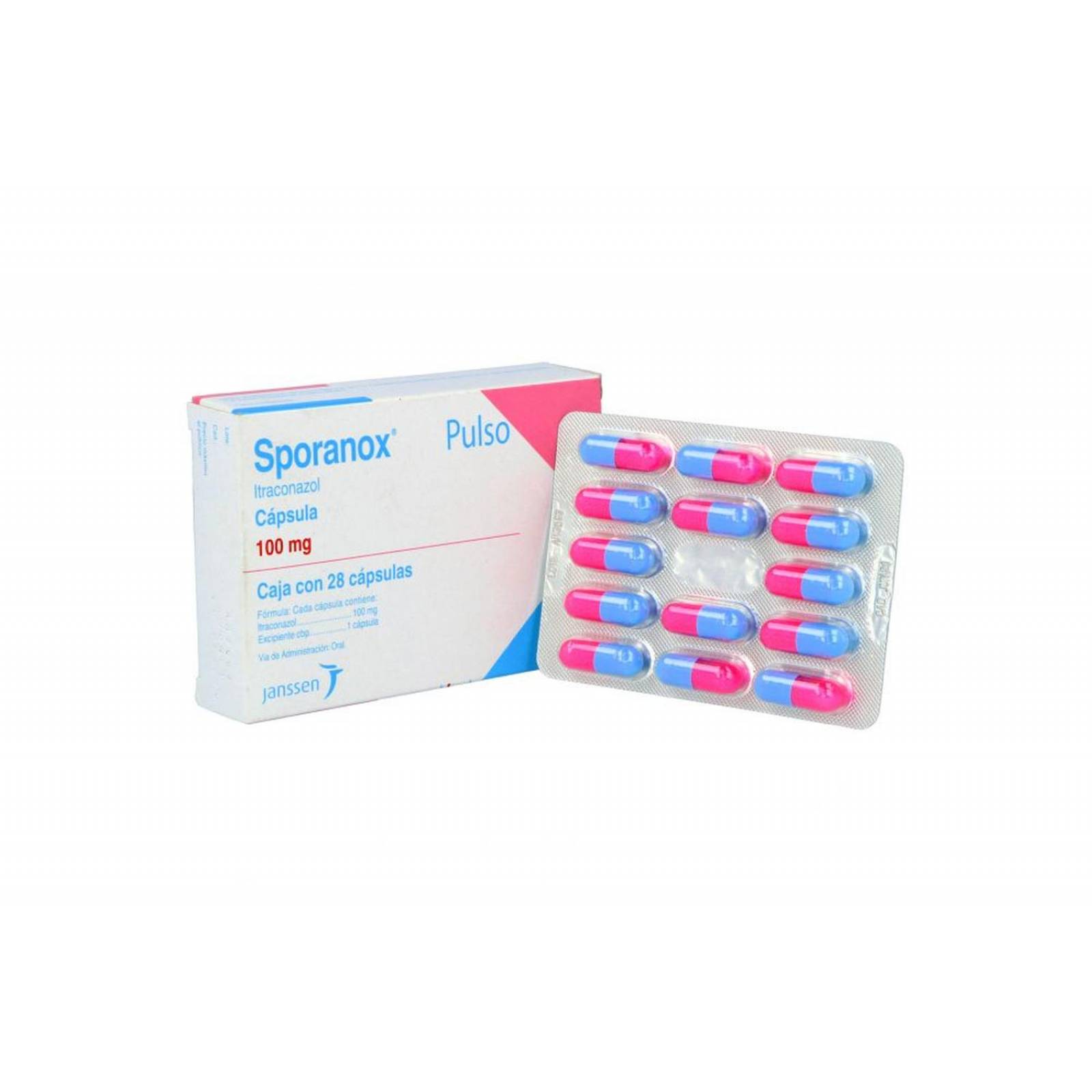 Sporanox Pulso 100 mg Caja Con 28 Cápsulas 